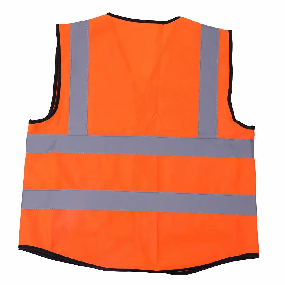 Multicolor Reflective Vest Sicherheitsweste 120G Gestrick Hochlichtreflektierendes Band Orange