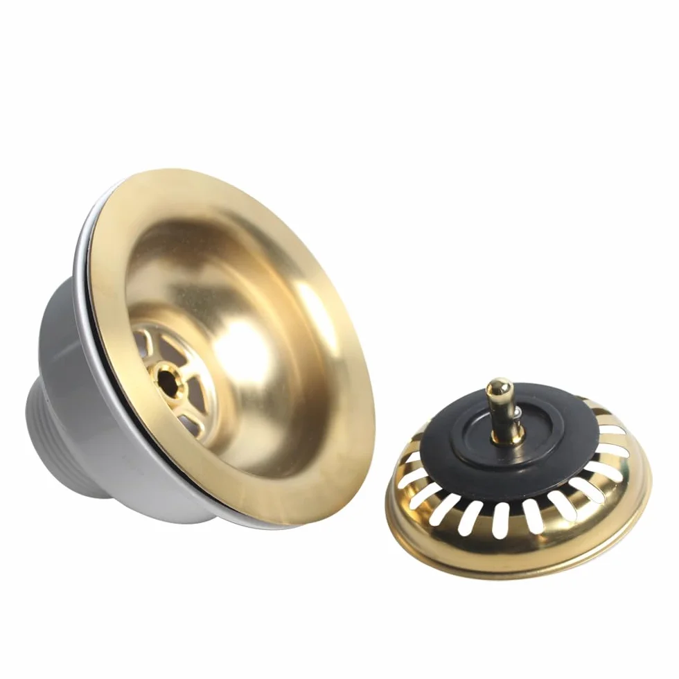 TALEA naczynie do zlewozmywaka 114 mm ociekacz sitko szczotkowane złoto SUS304