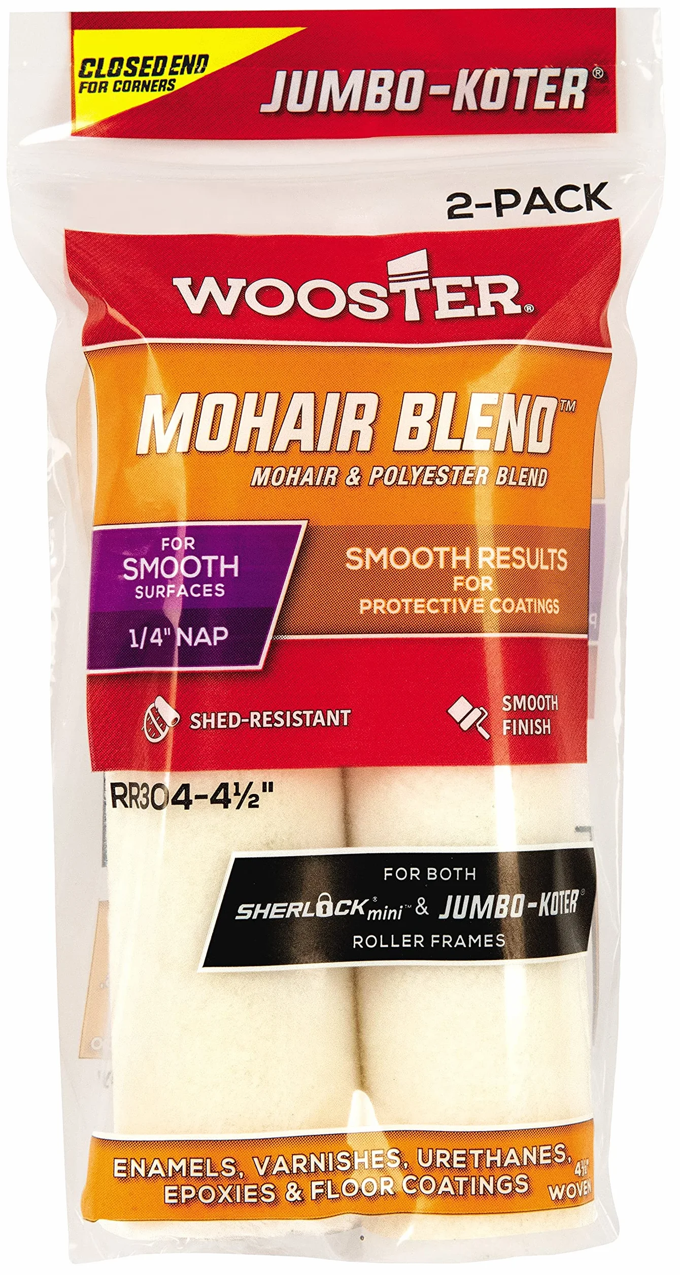 Wooster Brush RR304-4,5 Jumbo-Koter mieszanka moherów osłona na rolkę, brak, 11 cm