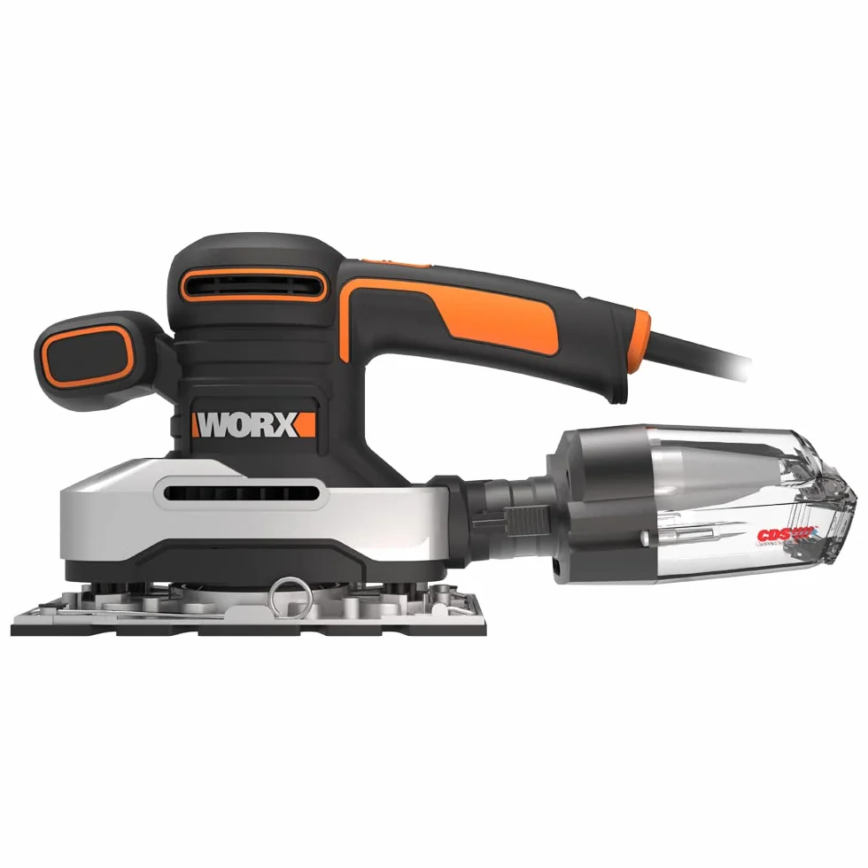 Worx WX642.1 szlifierka oscylacyjna 270 W z papierem ściernym i walizką 187 x 90 cm