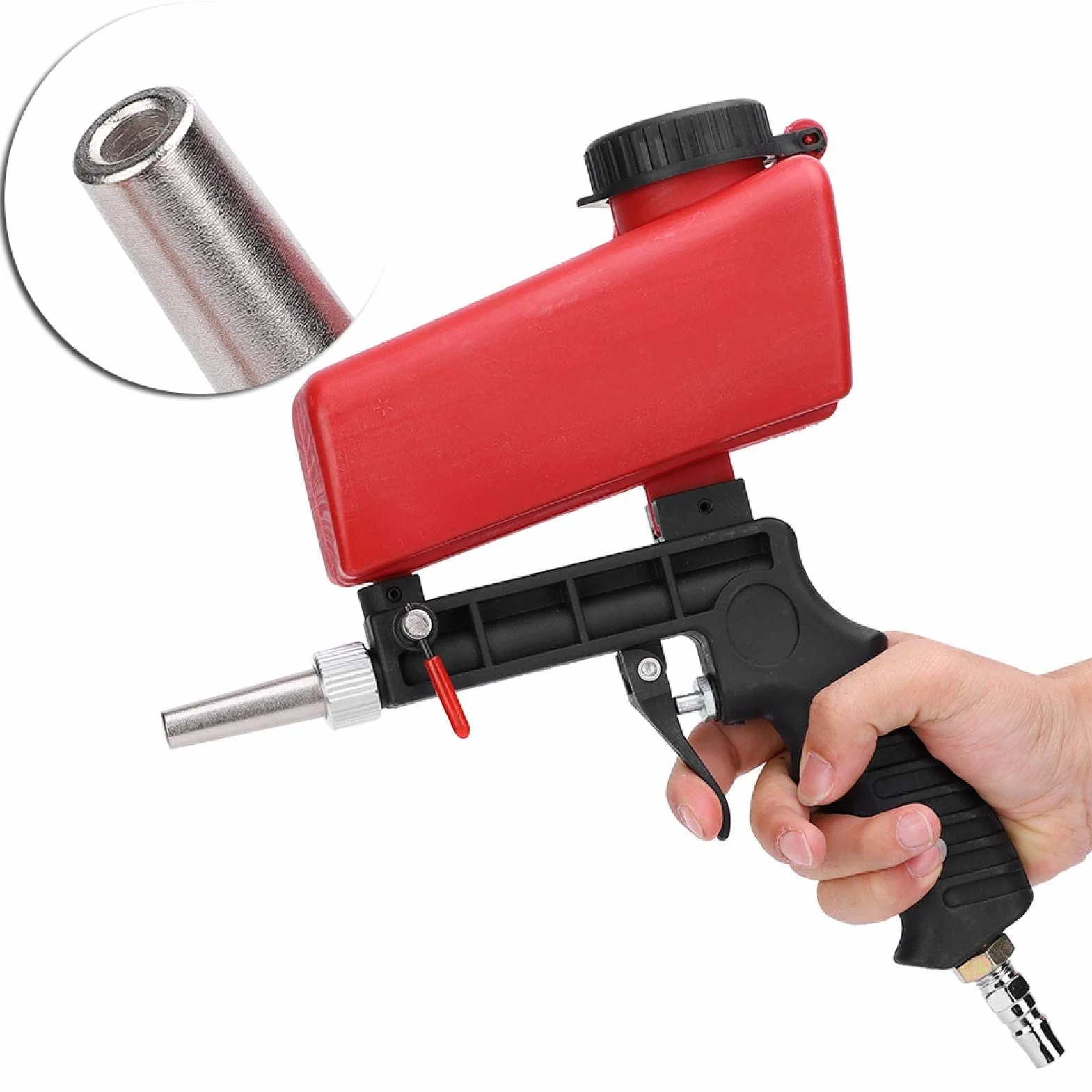 Pneumatische Sandstrahlmaschine 1/4 Zoll 90PSI 700 ml Hand-Sandstrahler für Heimwerker
