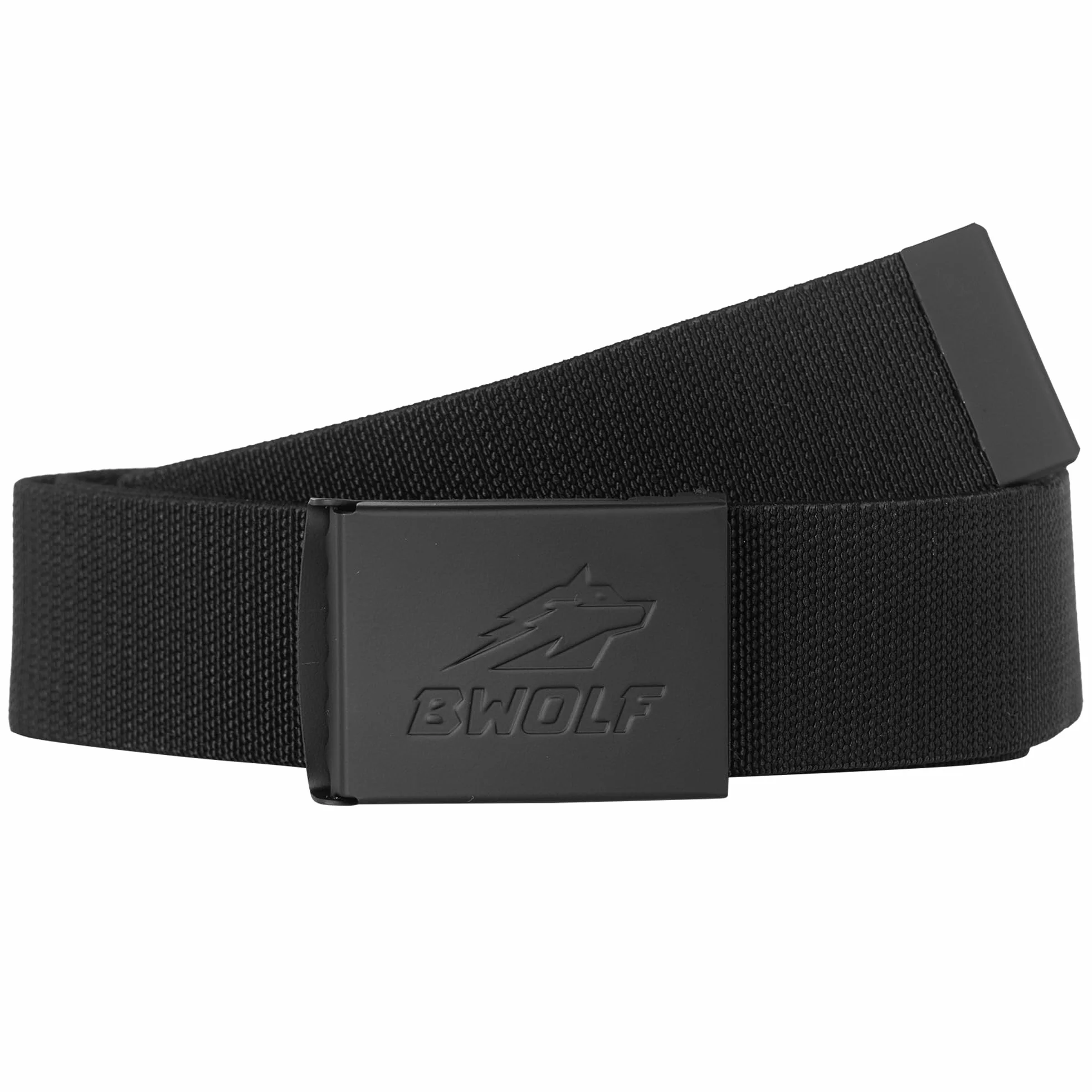 BWOLF ZANE Elastischer Arbeitsgürtel – Verstellbarer, langlebiger Gürtel für Arbeitshose und täglichen Gebrauch (Schwarz, 135 cm)