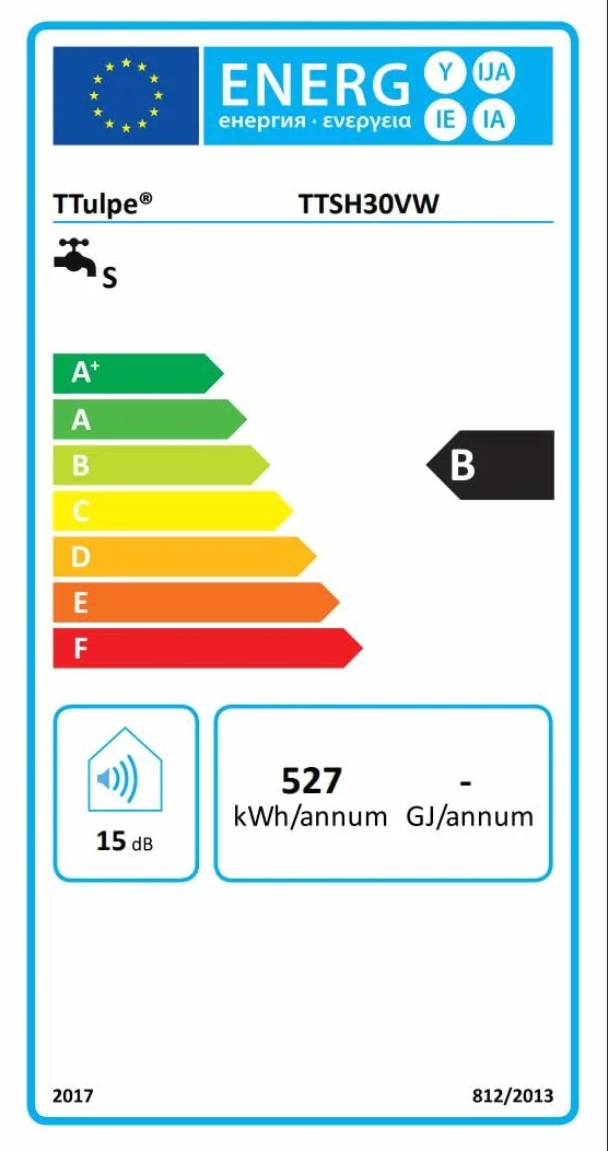 Shadow 30-V 30 litrów płaski zbiornik ciepłej wody pionowy Wi-Fi