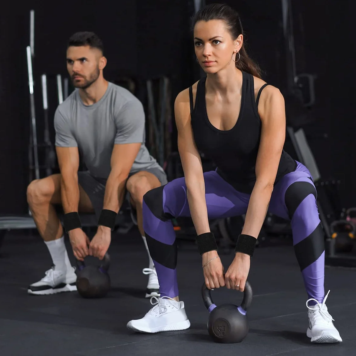 Flintronic Zestaw opasek na rękę, sportowe opaski dresowe dla mężczyzn i kobiet, opaski na nadgarstek, miękkie, pogrubione, do koszykówki, gimnastyki, tenisa, piłki nożnej