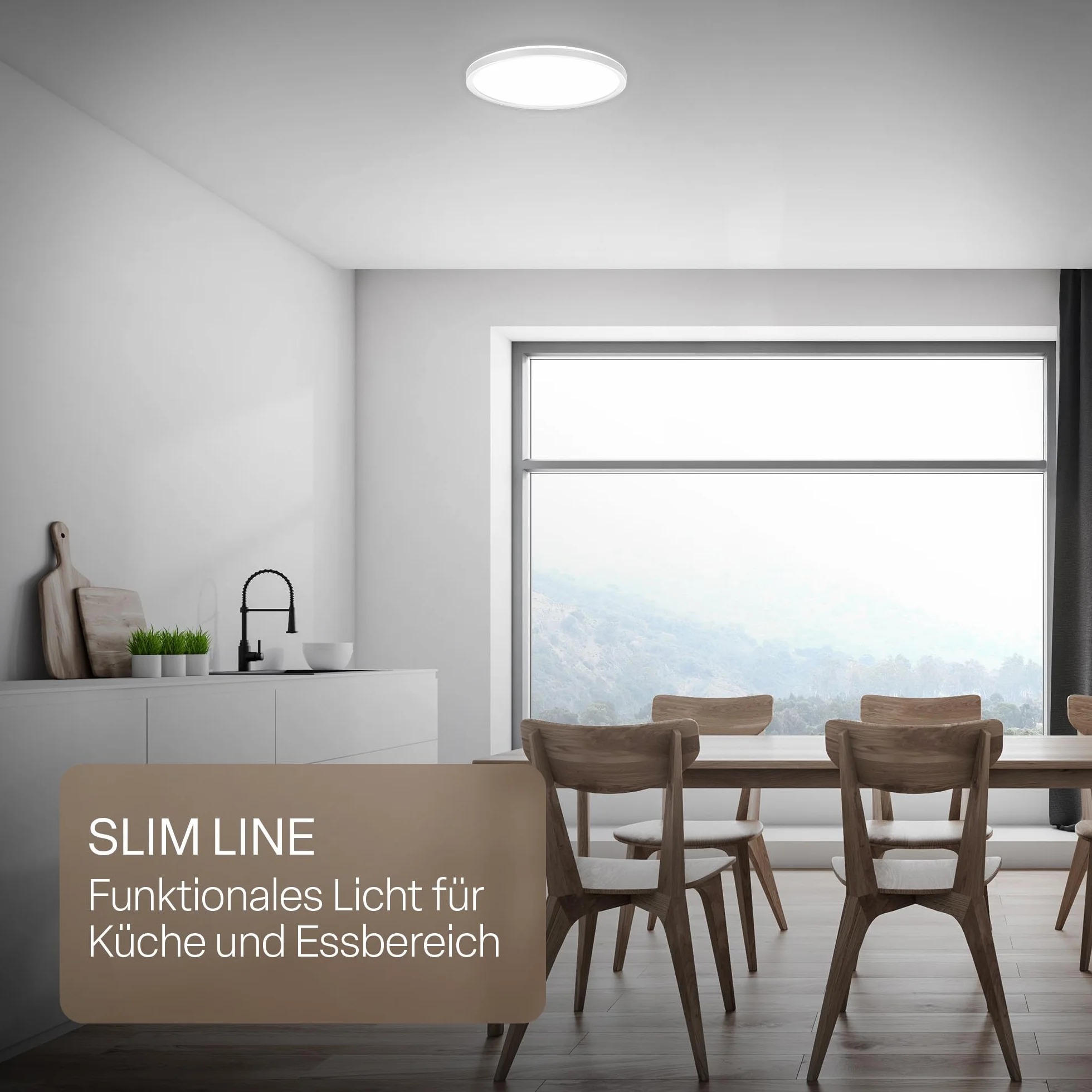 Panel LED B.K.Licht IP44 Lampa Sufitowa 29x3 cm Biały