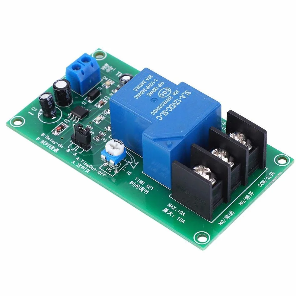 Moduł Przekaźnika Czasowego Opóźnienia 30A DC 12V 0,1-5 Sekund Zakres Czasu