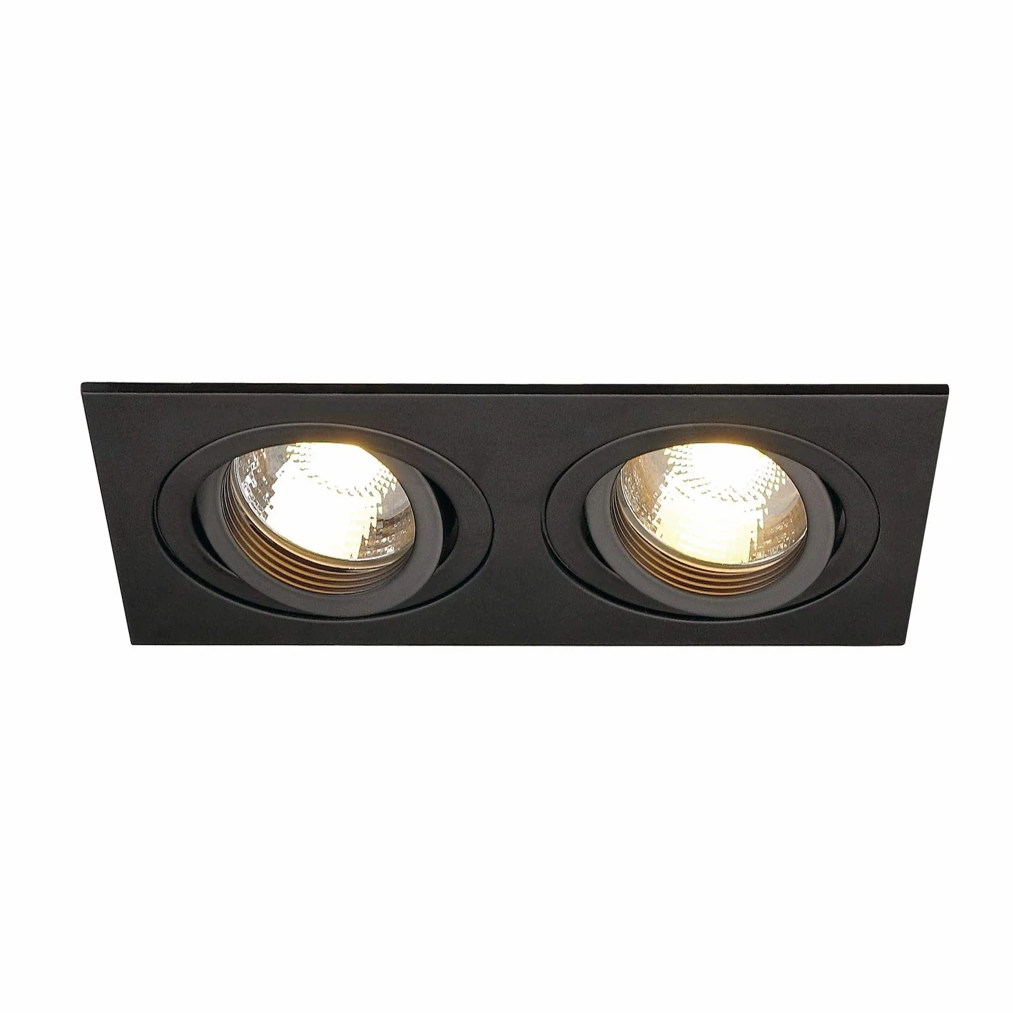 SLV NEW TRIA 2 Wpuszczana lampa sufitowa GU10 50W czarna