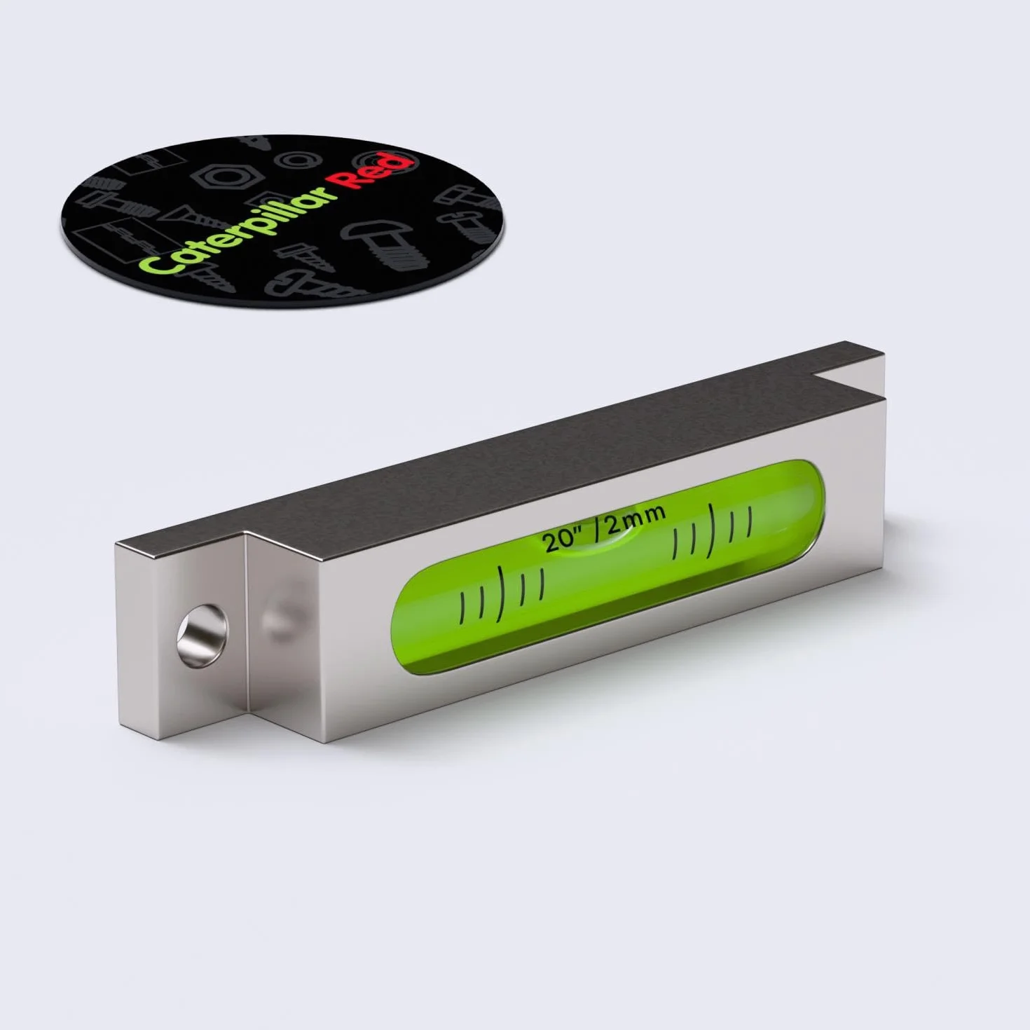 Metalowa libella precyzyjna 79 mm poziomica spirytusowa