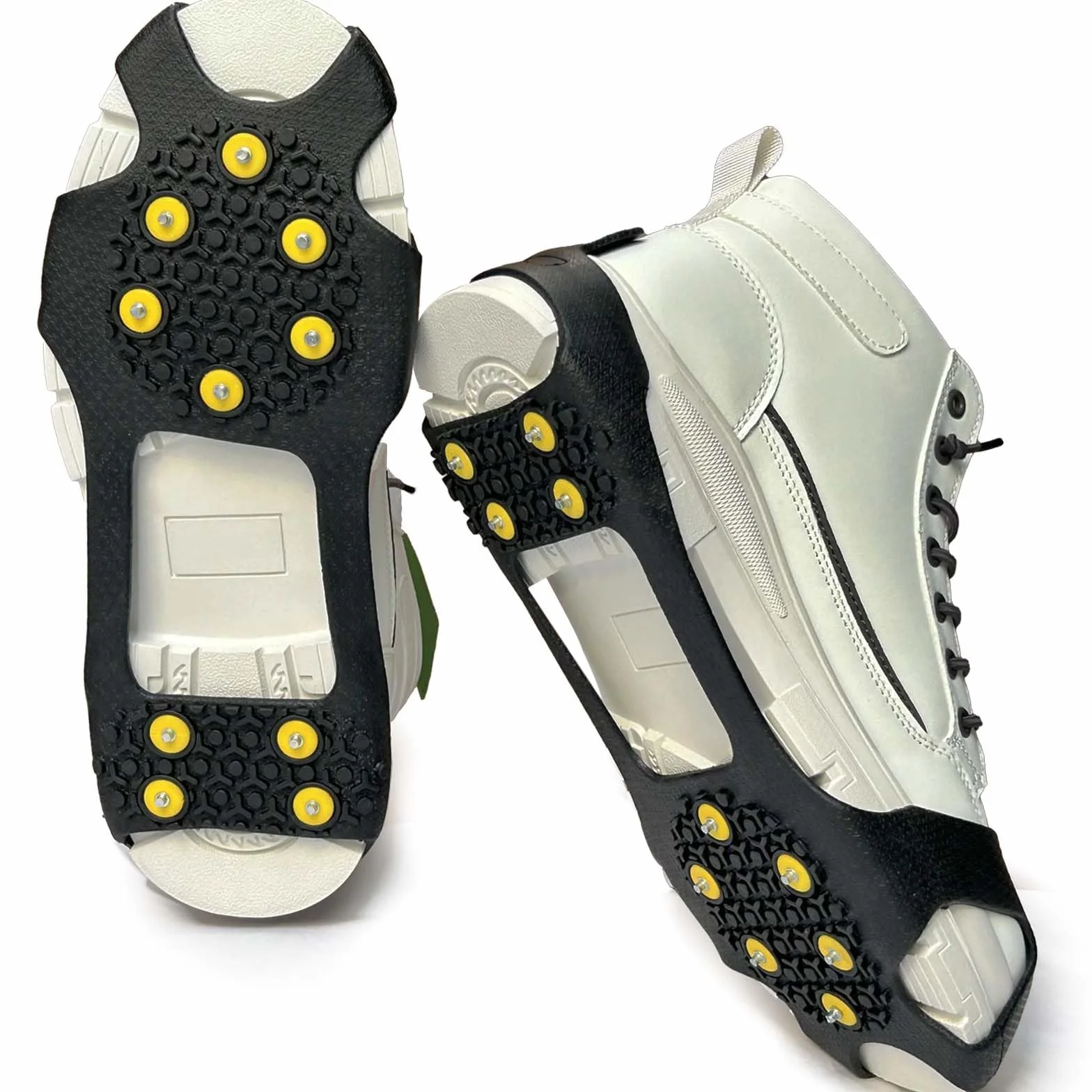 Winter Wise 10 Stud Ice Gripper, antypoślizgowe, uniwersalne, elastyczne kolce śniegowe i lodowe, cęgi (L)