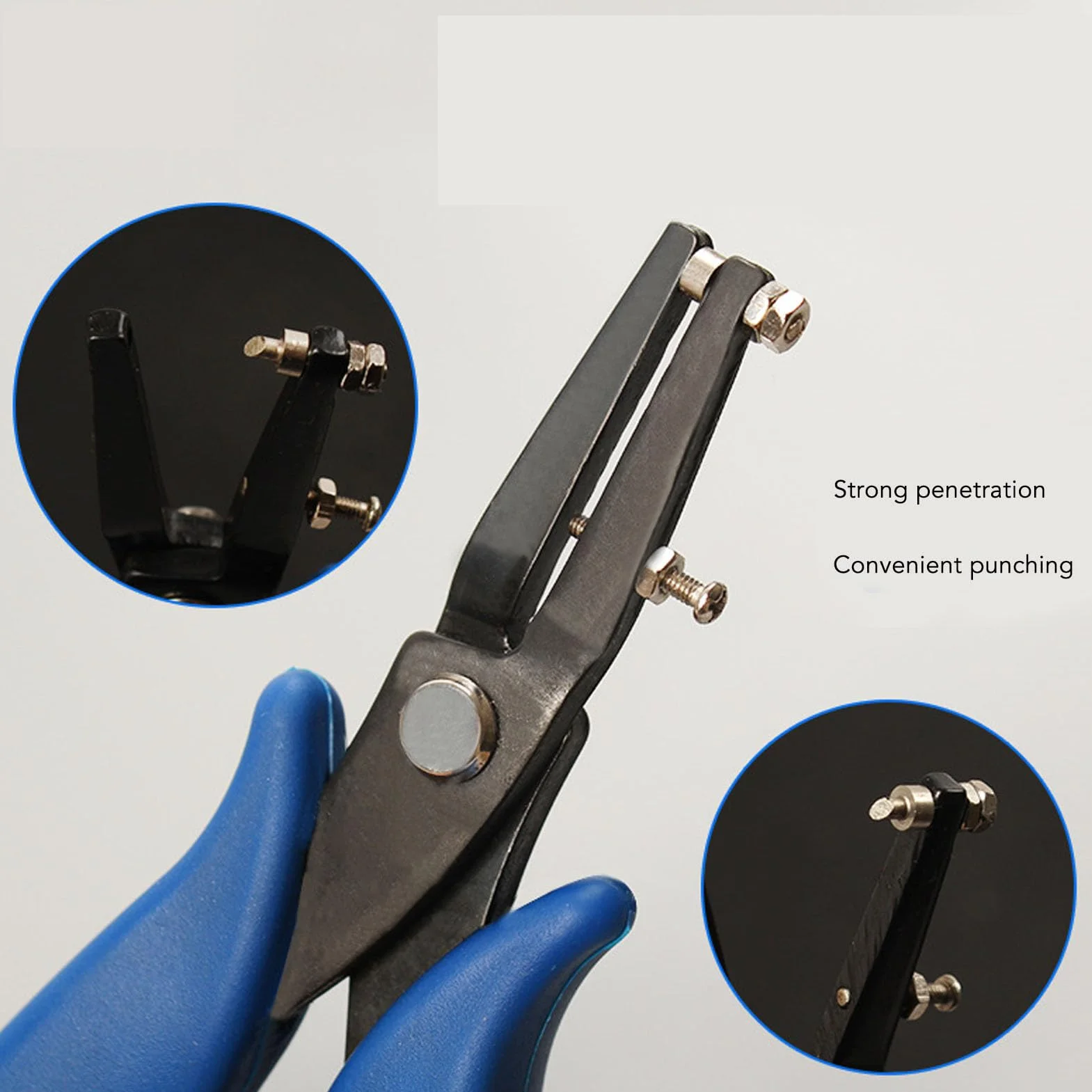 Metalowe Szczypce Dziurkujące Okrągły Otwór 1,6 mm do Metalu Skóry Plastiku Rękodzieło