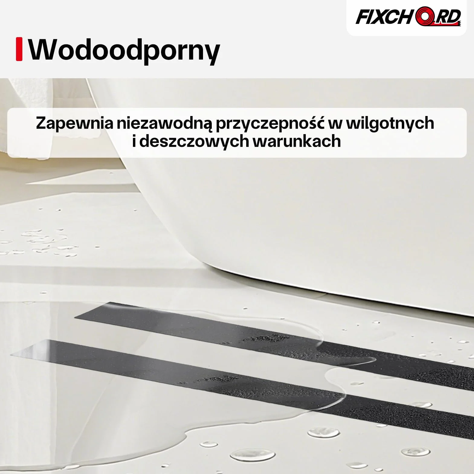 Antypoślizgowa taśma klejąca 5m x 50mm wodoodporna czarna na schody