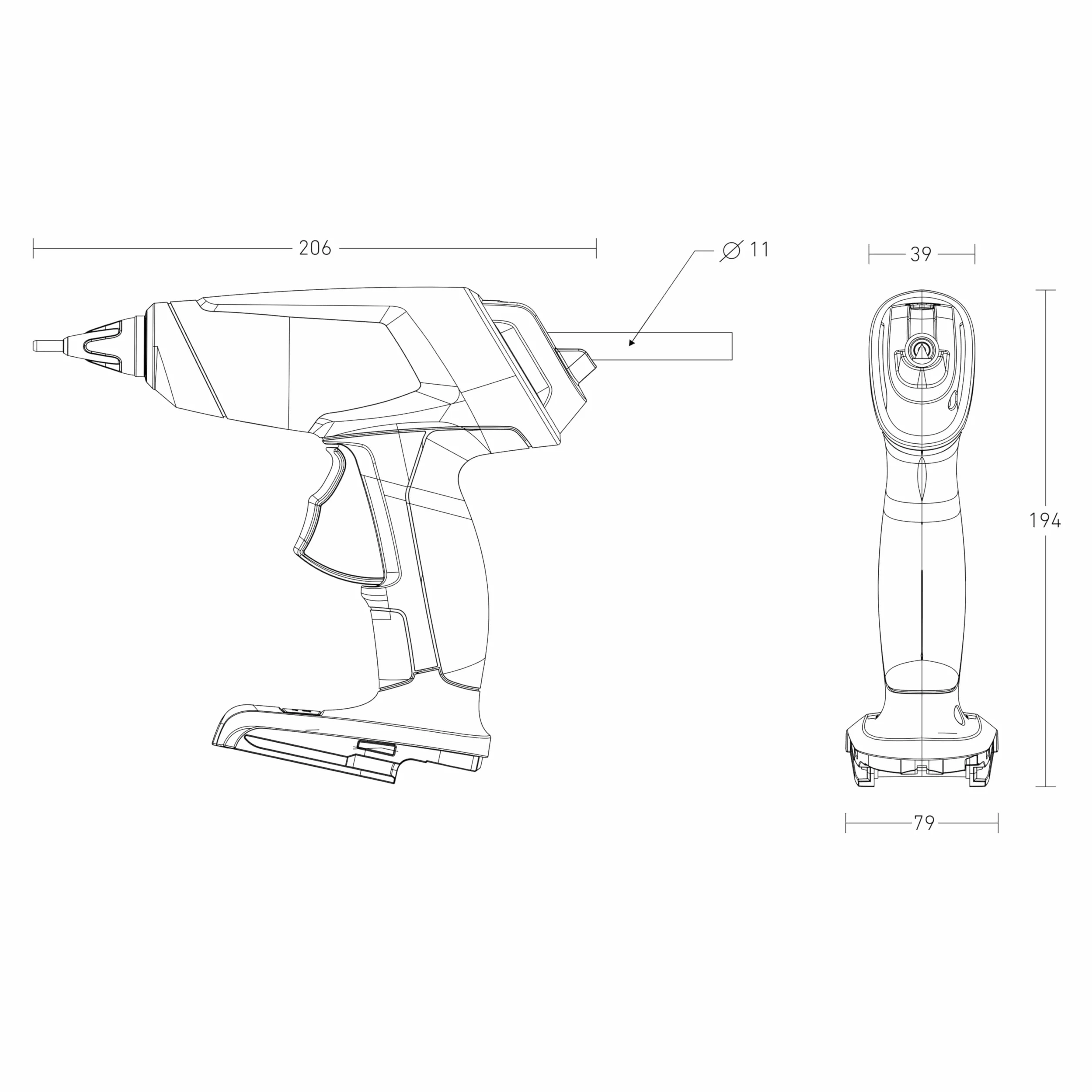 Steinel MobileGlue 3011 bezprzewodowy pistolet do klejenia na gorąco 11 mm 2 poziomy temperatury Bosch PFA