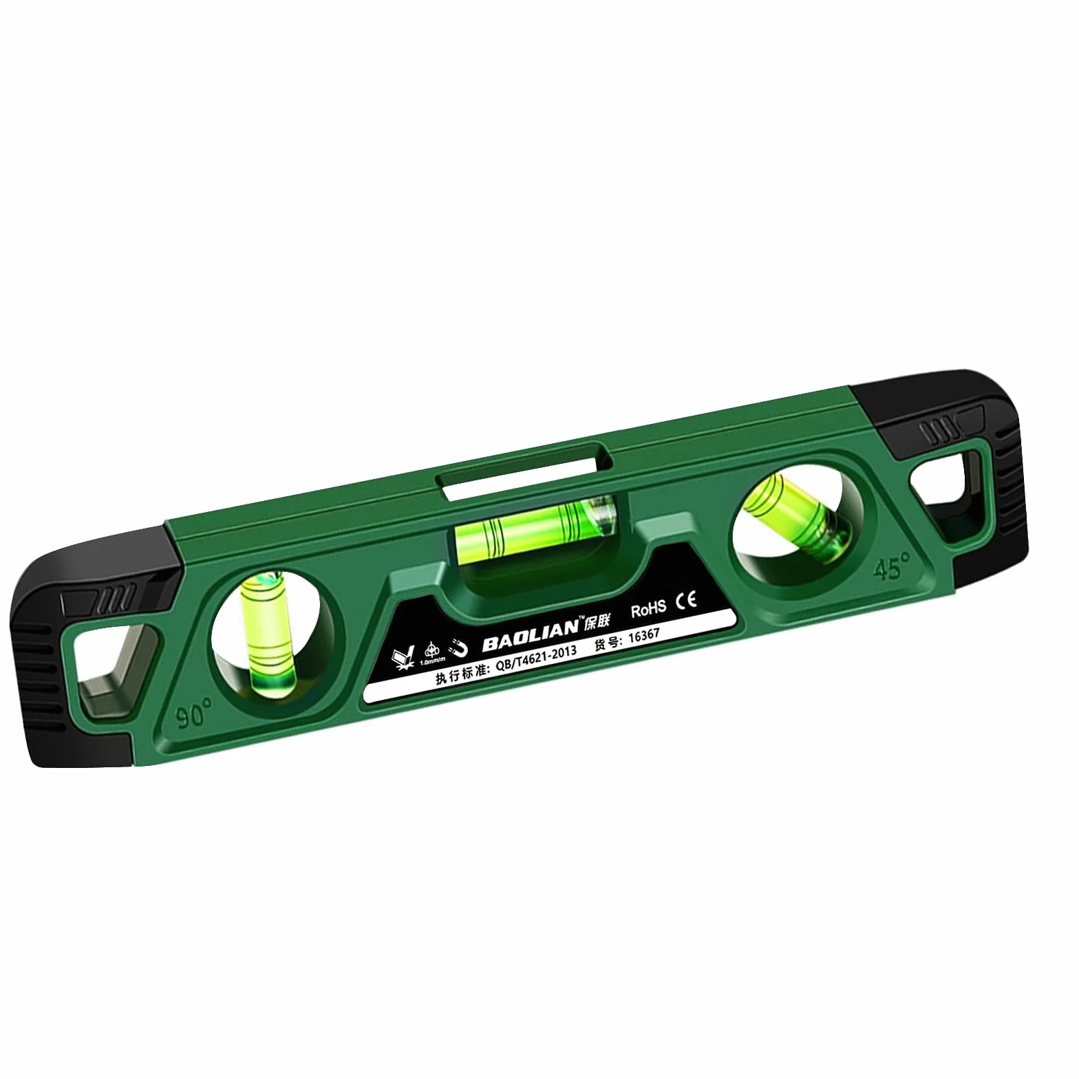 Flintronic Poziomica magnetyczna 230 mm z 3 bąbelkami 45° 90° 180° odporne na wstrząsy