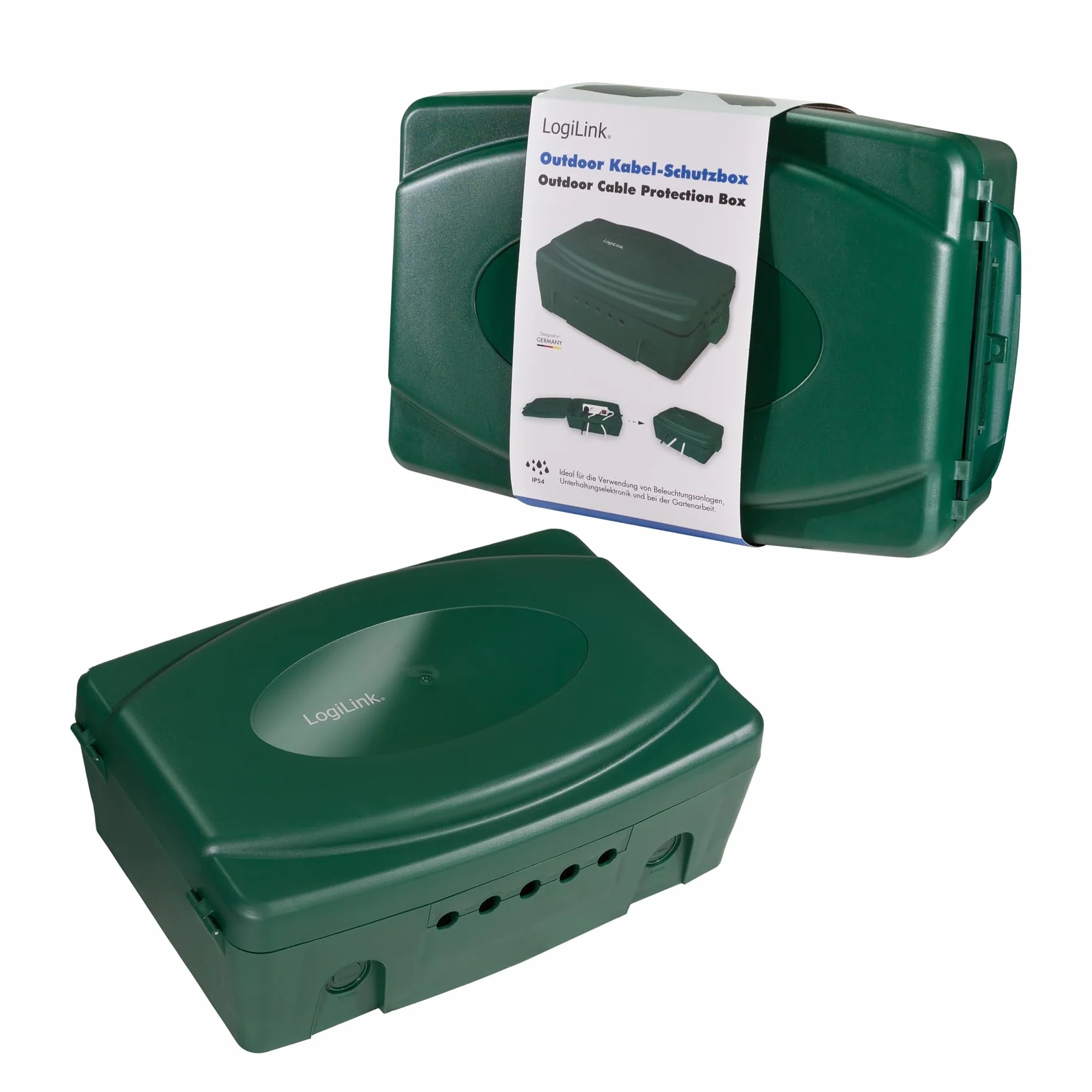 LogiLink Skrzynka elektroniczna IP54 32x21x11,5 cm zielona odporna na warunki atmosferyczne