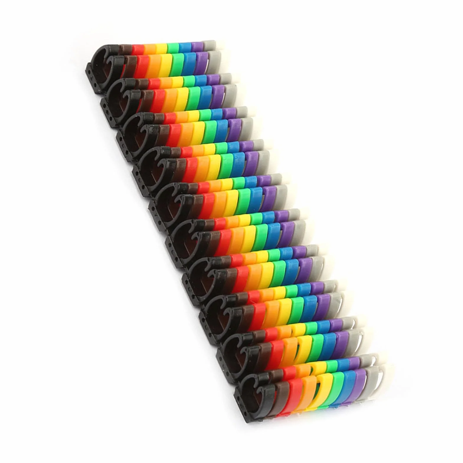 Znacznik numeracji przewodów plastikowy klips do kabli 6 mm² 100 szt.