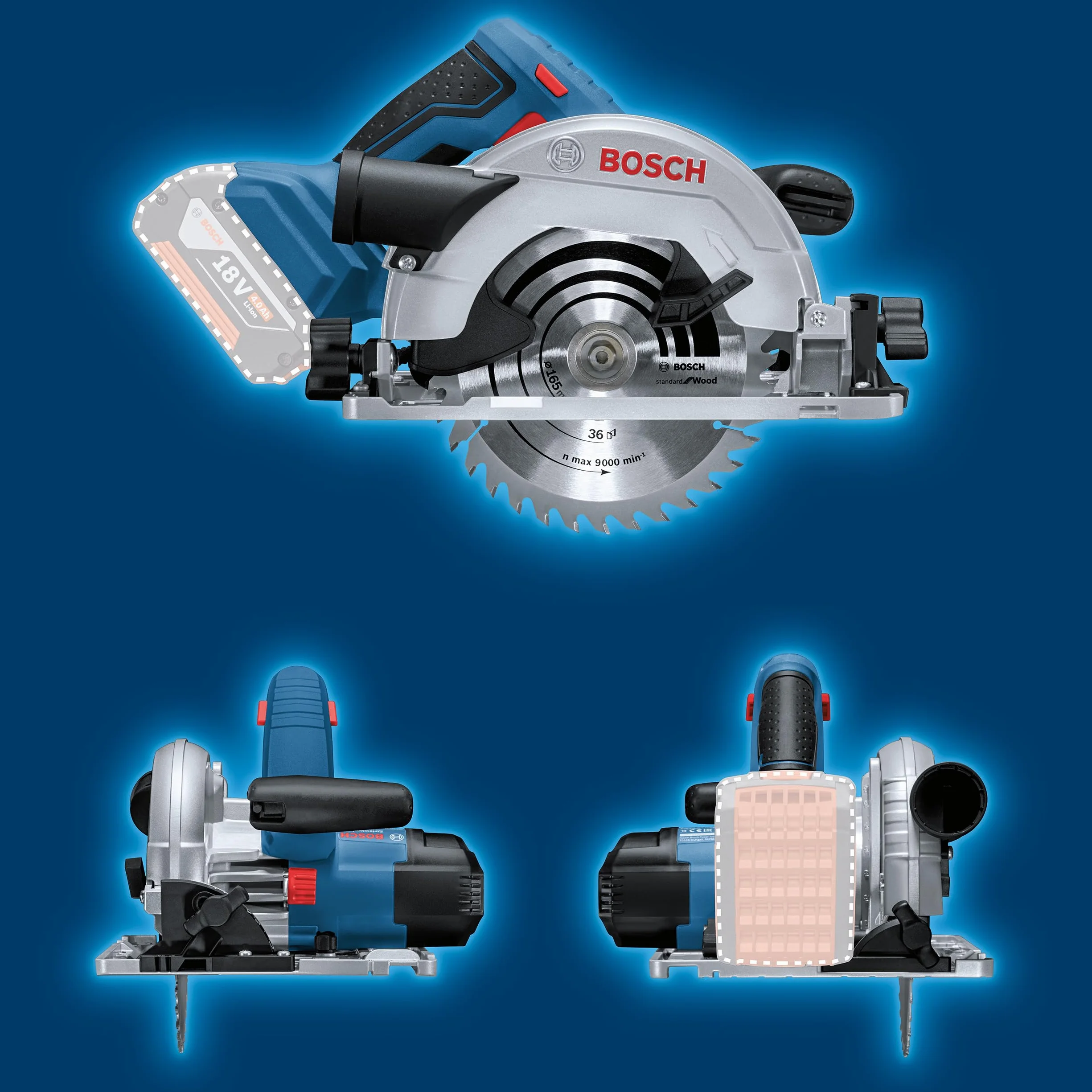 Bosch Professional GKS 18V-57 akumulatorowa pilarka tarczowa 18V