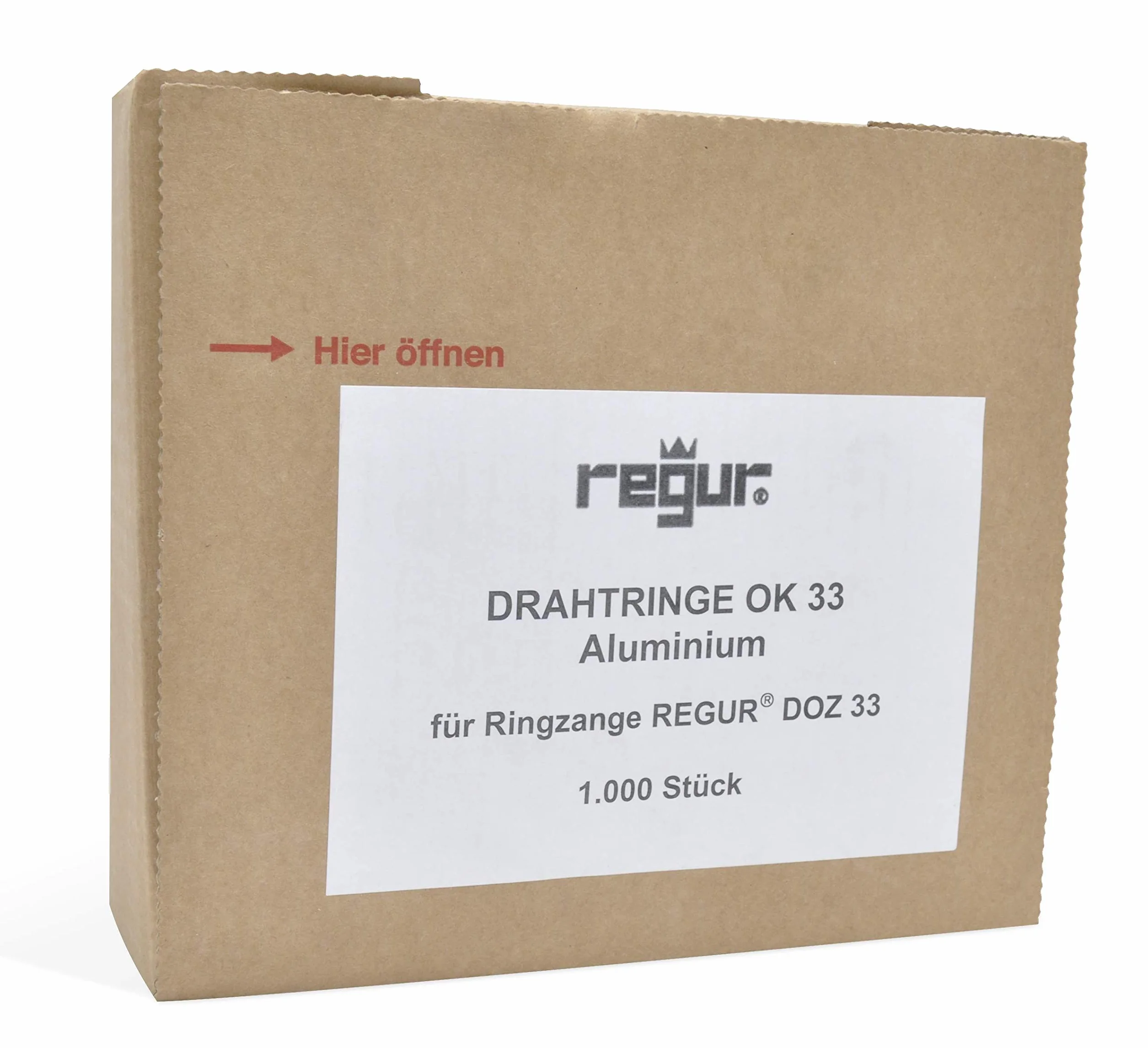 REGUR OK 33 aluminiowe pierścienie D zestaw 1000 sztuk do mocowania gabionów