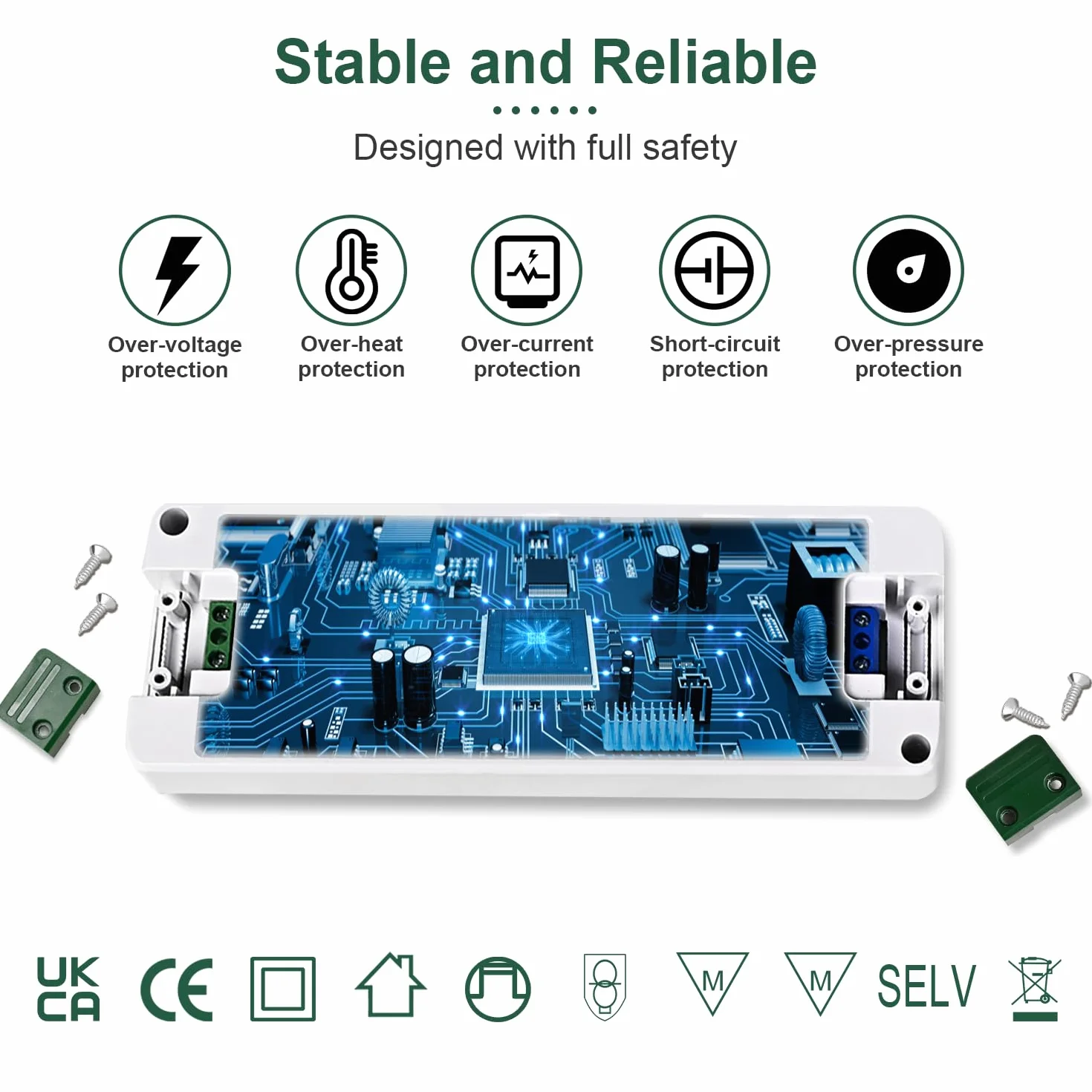 Lacasa Transformator LED 12V 5A 60W Zasilacz Sterownik AC200-240V na DC12V Stałe Napięcie Adapter Ultra Smukła 18mm do Taśm LED G4 MR11 MR16
