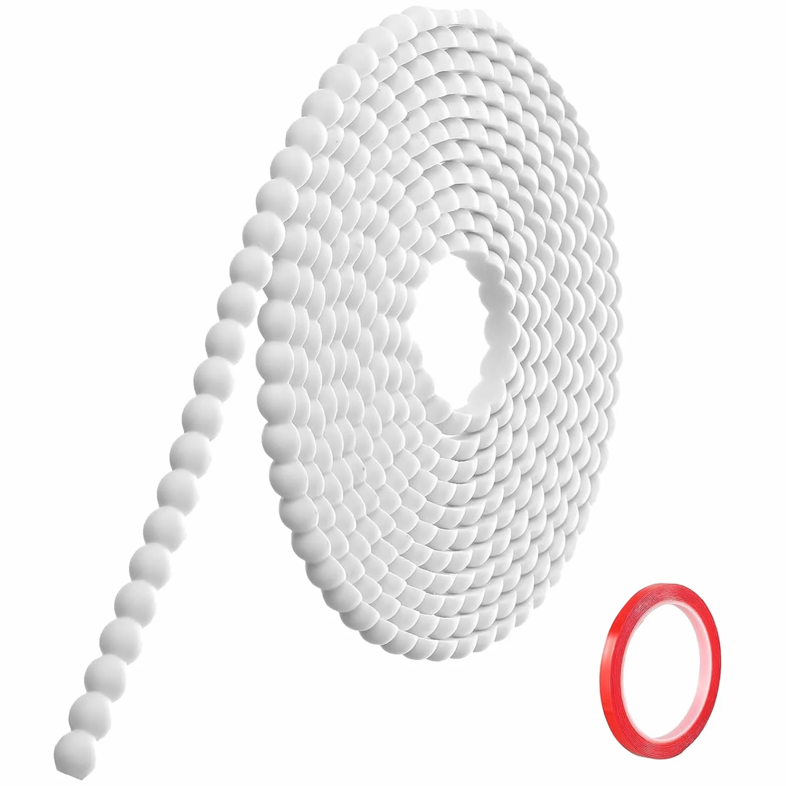 Samoprzylepne listwy ozdobne białe 3 m x 8 mm elastyczne listwy ścienne z bordiurą perłową 3D