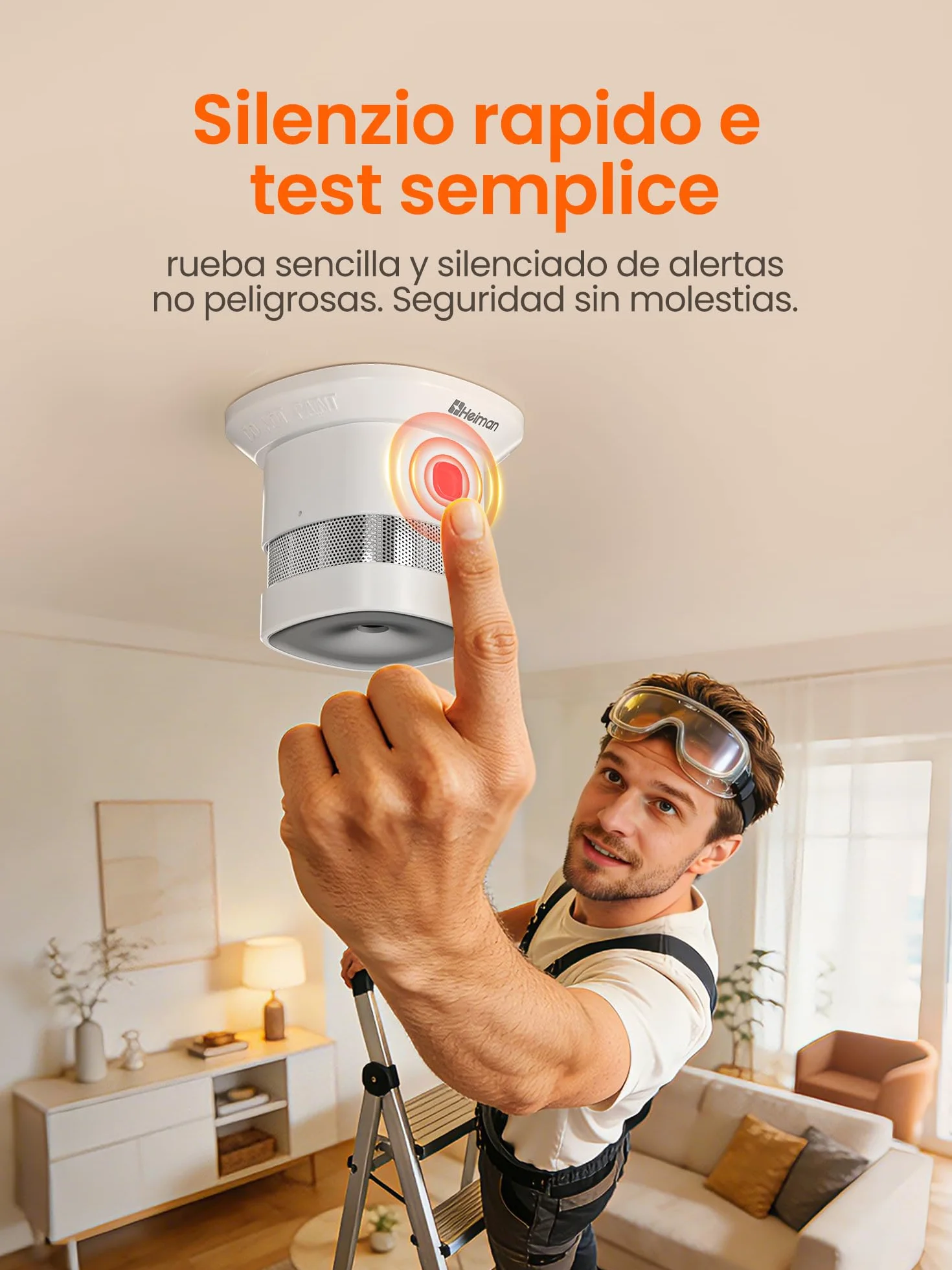 HEIMAN Inteligentny czujnik dymu HS1SA-E Plus Zigbee 3.0 DBI czujnik pożaru fotoelektryczny automatyka domowa ZHA Z2M