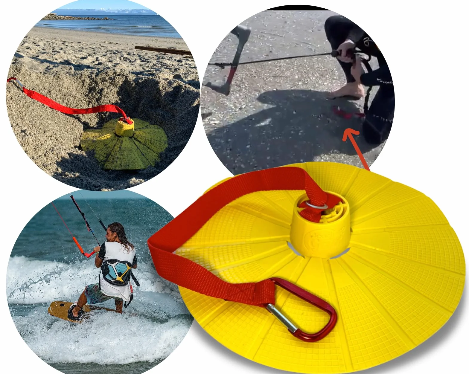 BeachGrip – Kotwica do kitesurfingu – Innowacyjna kotwica do samodzielnego startu – Mała, lekka, łatwa w użyciu i trwała – Idealny sprzęt do wodowania latawca, gdy jesteś sam na plaży!