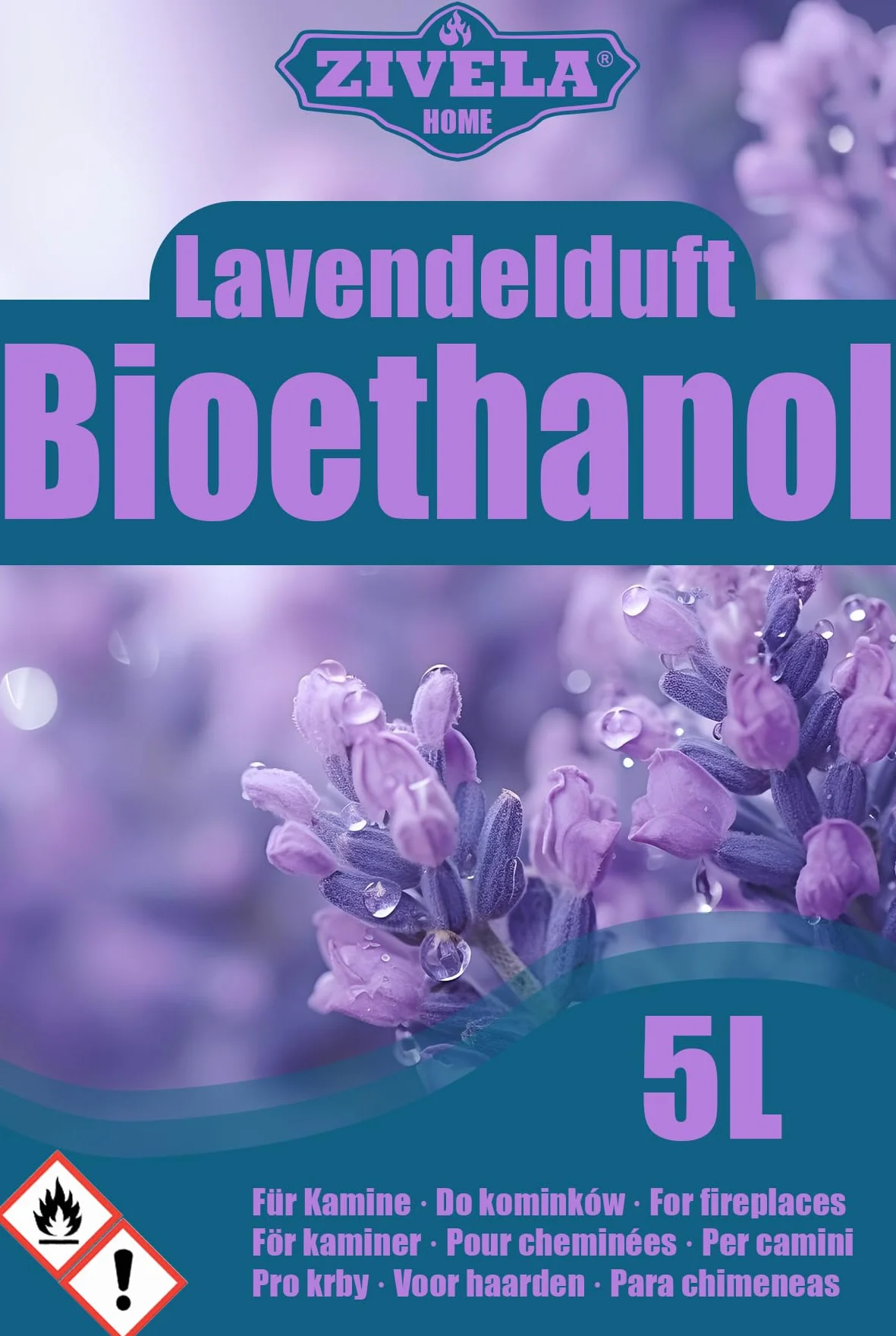 Bioetanol 96,6% 5 l zapach lawendy do kominka