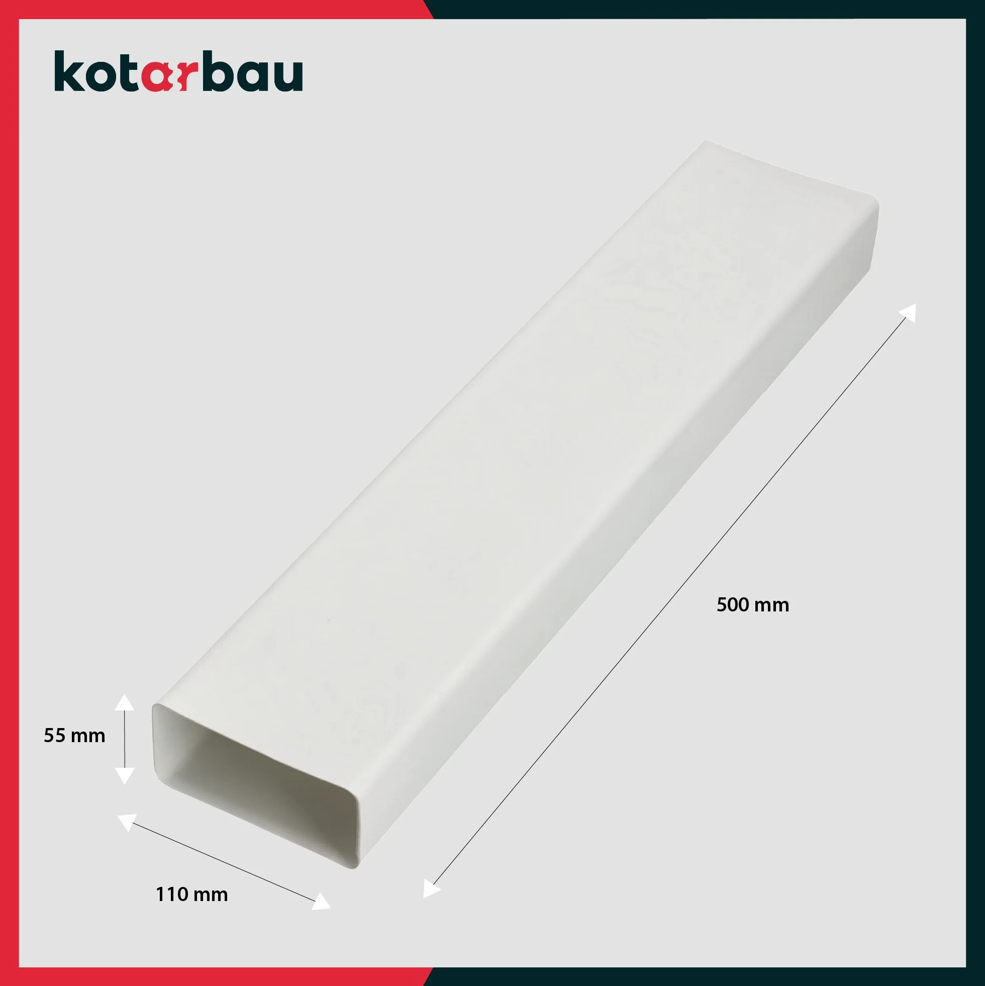 KOTARBAU® Kanał płaski 110 mm x 55 mm długość 50 cm