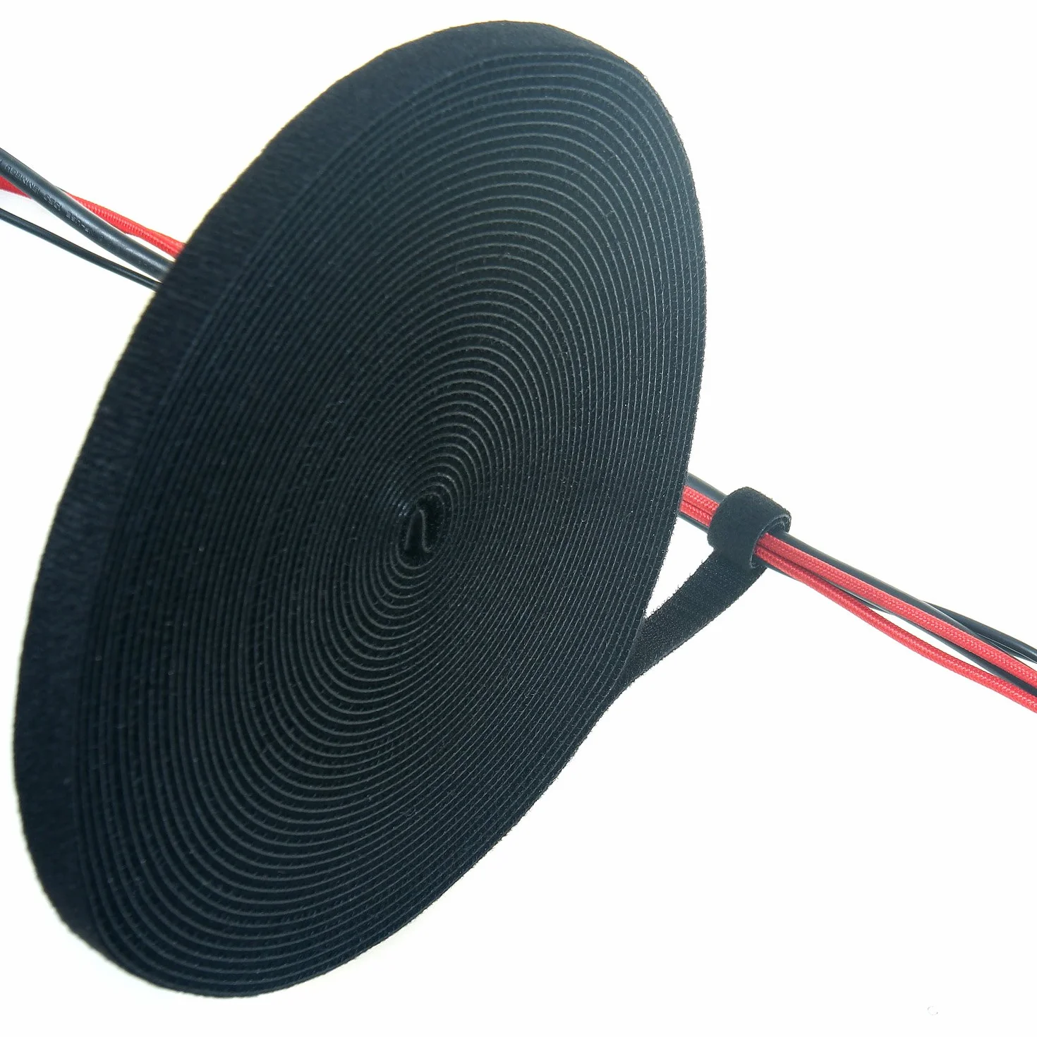 TUKA TKB5013 opaska kablowa na rzep, 10 m x 15 mm, możliwość dowolnego przycięcia, wytrzymała, zdejmowana, wielokrotnego użytku, opaska kablowa, na rzep, do układania kabli, czarna
