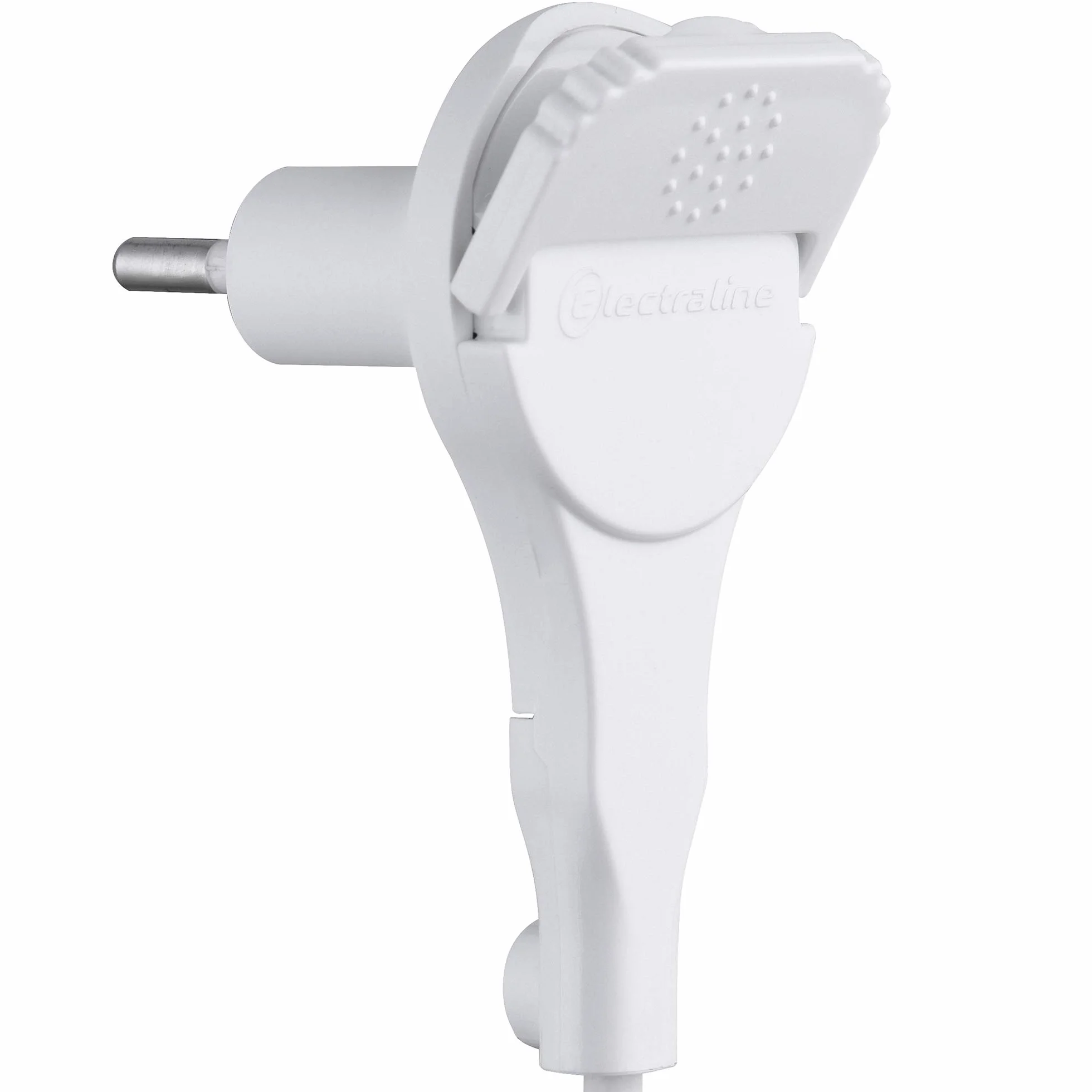 Electraline 520200 Wtyk męski 2P 6A Extra Flat biały