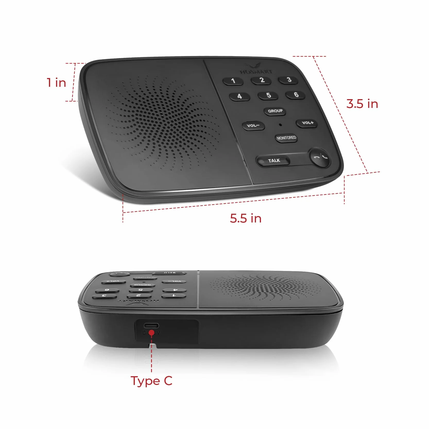 Hosmart UltraSpeak HY812-DE bezprzewodowy interkom dupleks zasięg 1200 m