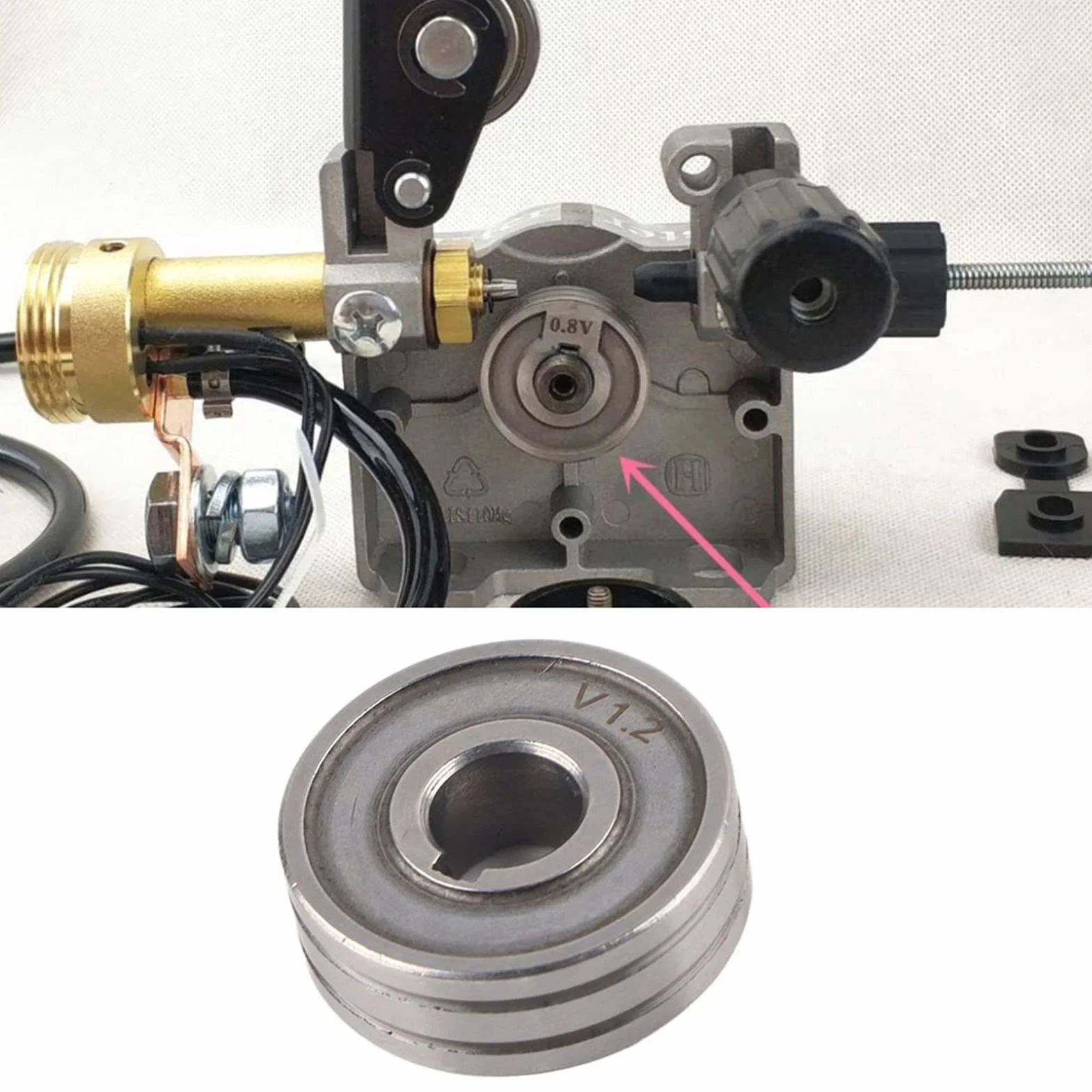 Rolka Podajnika Drutu Spawalniczego ze Stali Nierdzewnej 30x10x10mm 1,2mm Koło Prowadzące