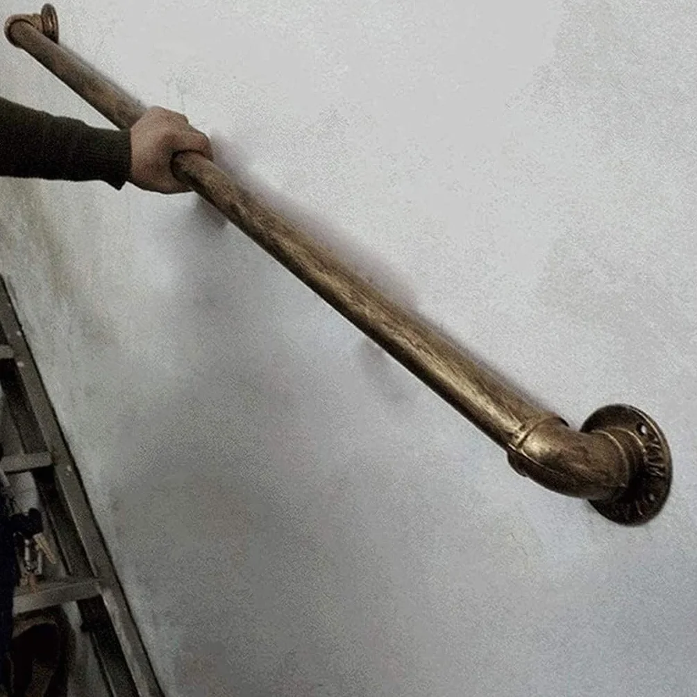 Antyczny mosiądz Poręcz schodowa 140 cm antypoślizgowa