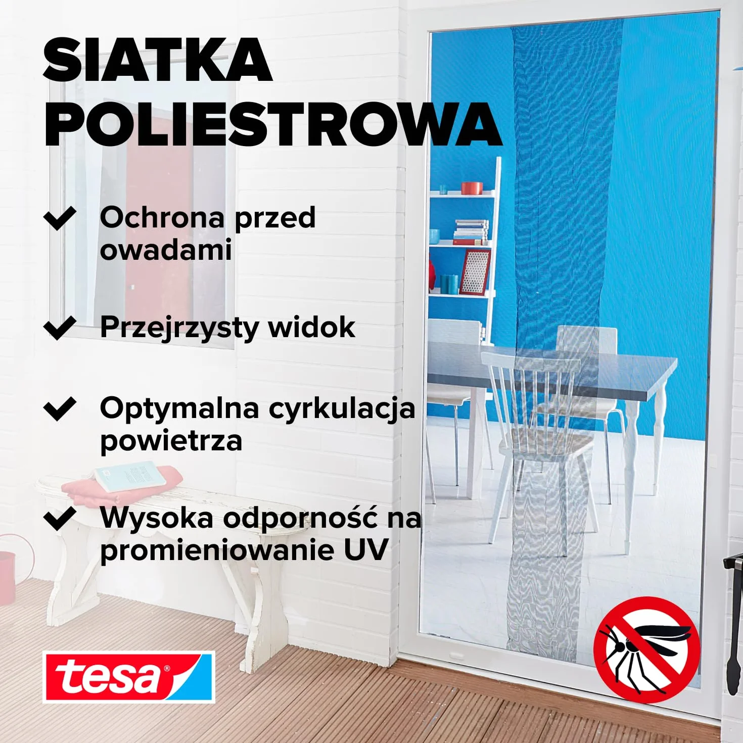 Tesa INSECT STOP H&L Fly Screen Premium siatka z taśmą rzepową 120 x 250 cm antracyt