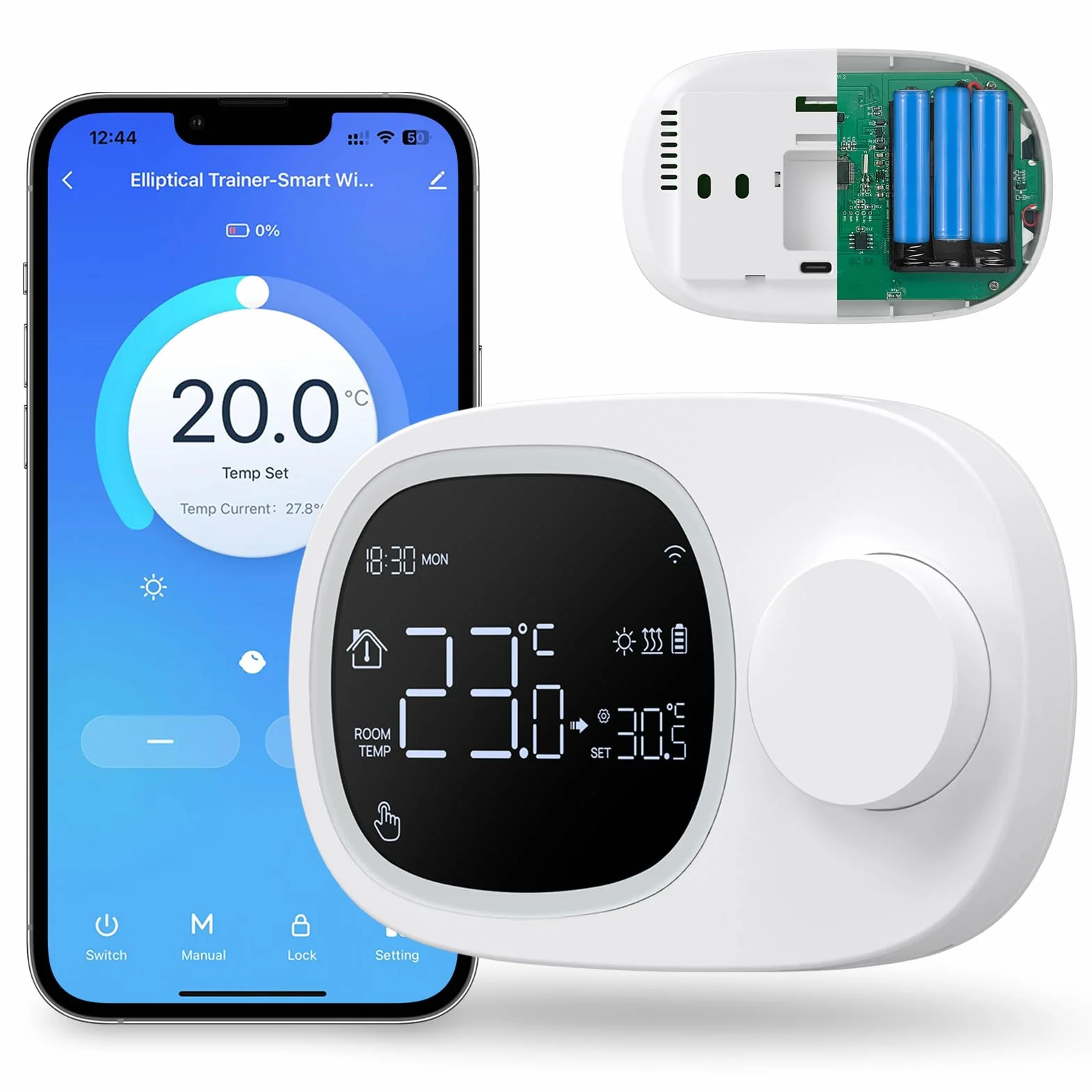 AVATTO Inteligentny termostat WiFi do kotła wodnego i gazowego, programowalny, kompatybilny z Alexa i Google Assistant