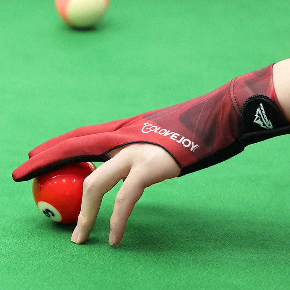 Rękawice bilardowe Snooker, trzypalcowe rękawice bilardowe, 3-palcowe rękawice bilardowe, rękawice bilardowe, do lewej ręki profesjonalne akcesoria bilardowe dla mężczyzn i kobiet