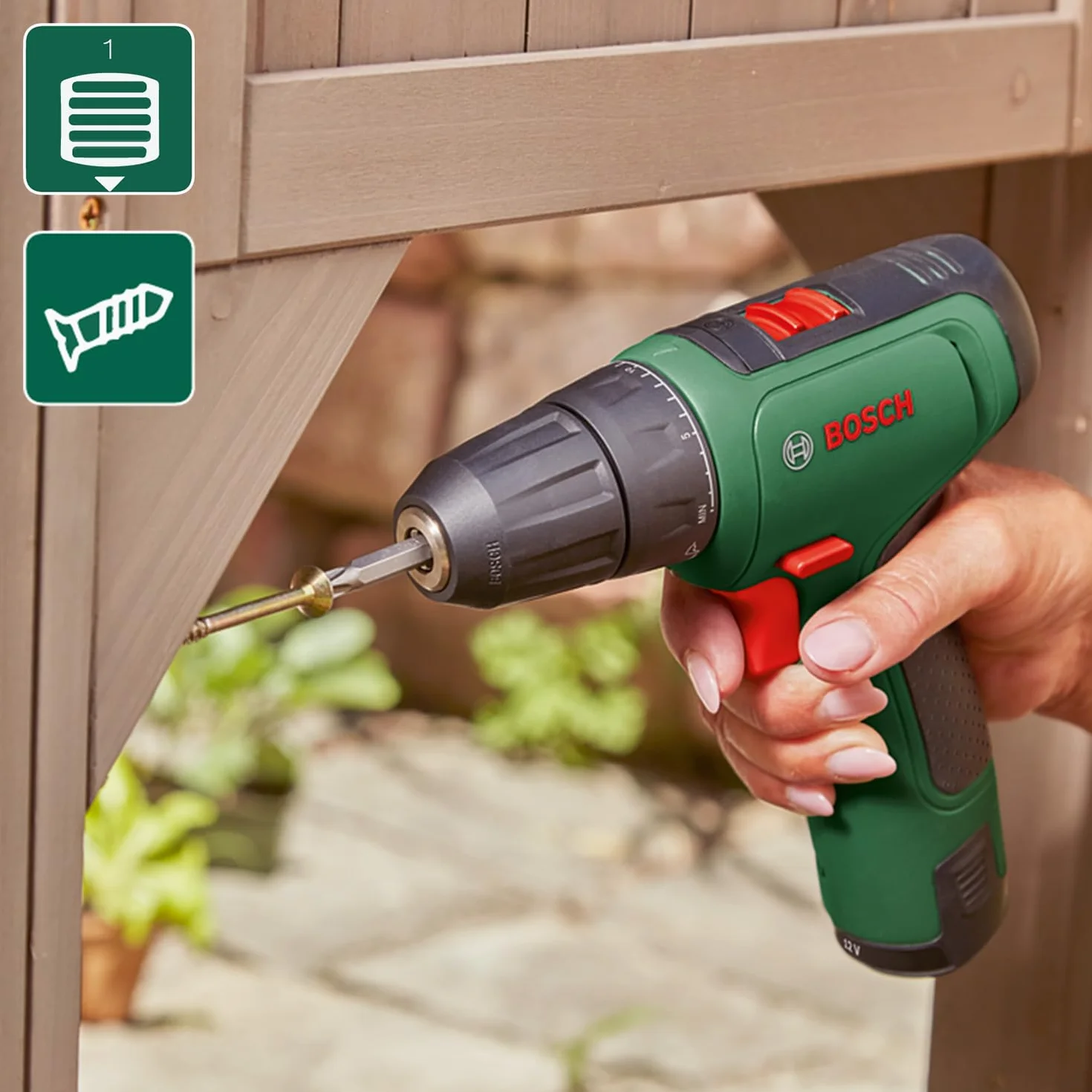 Bosch EasyDrill 1200 Akumulatorowa Wiertarka 12V Zestaw 2 Akumulatory Walizka