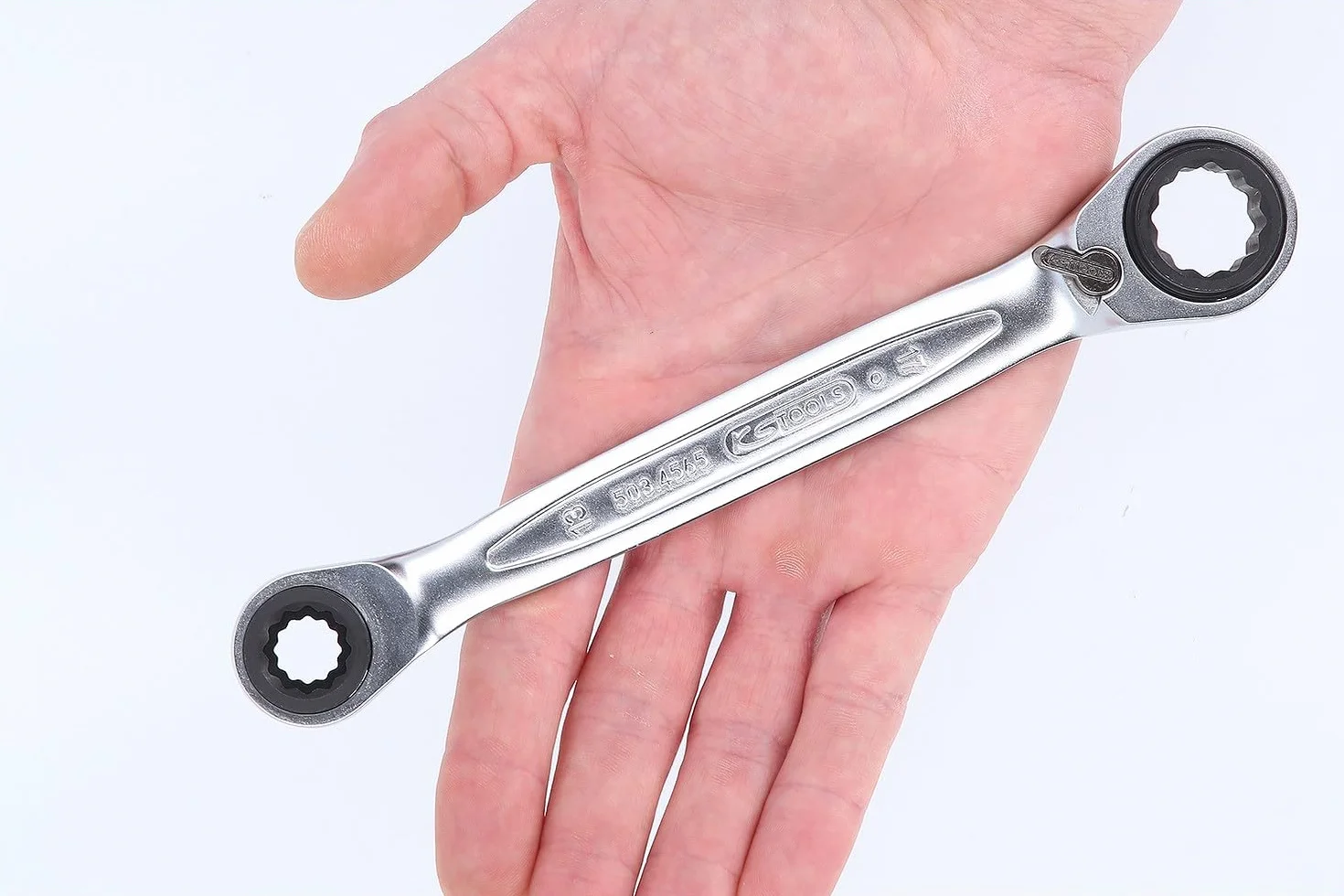 KS Tools 503.4565 GEAR+ podwójny klucz oczkowy 10x19-13x17mm 4 w 1