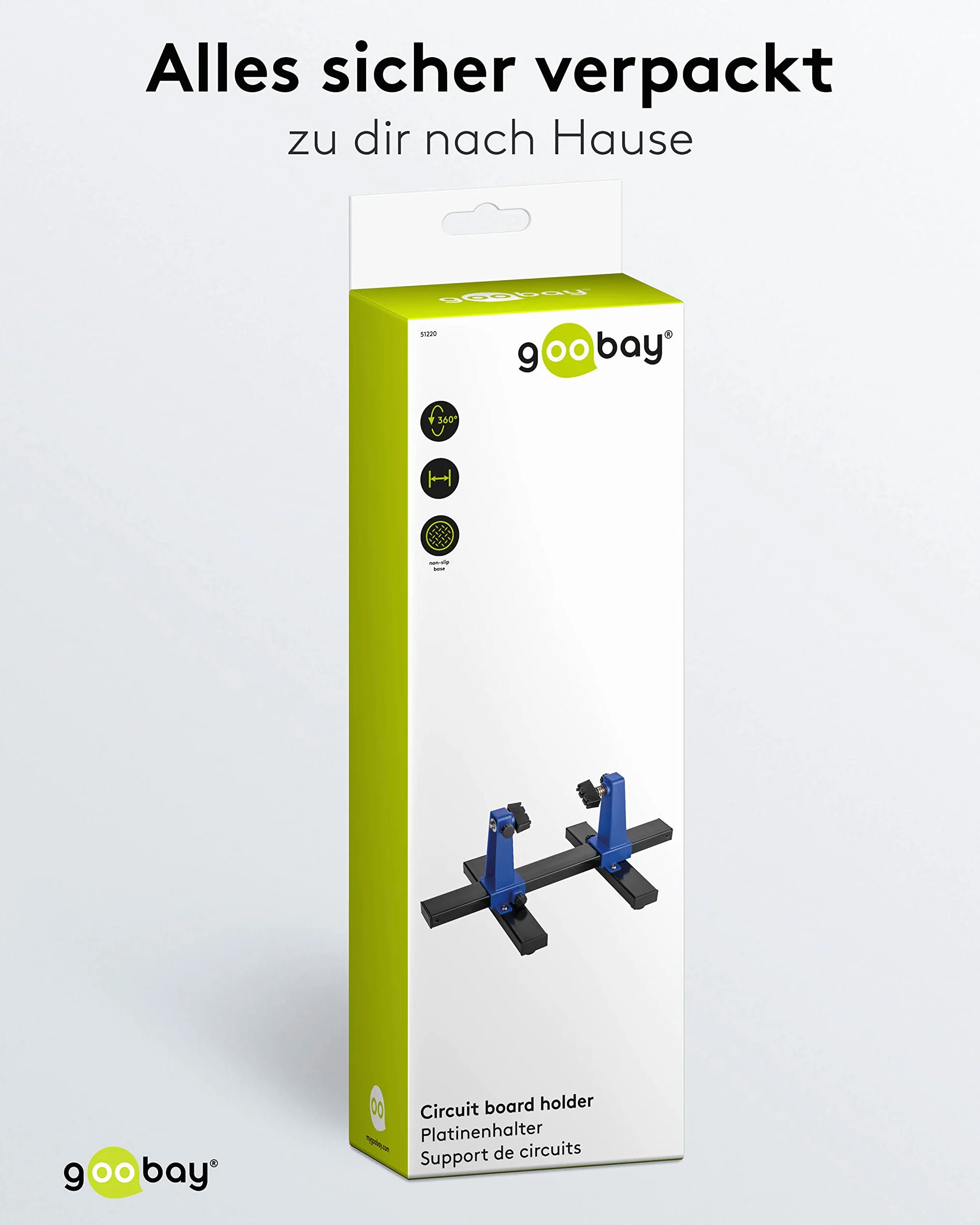 Goobay 51220-Gb Uchwyt, Czarny/Niebieski
