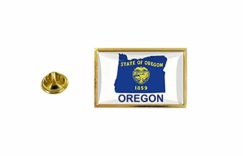 akachafactory szpilki przypinka odznaka flaga kraju mapa USA Oregon