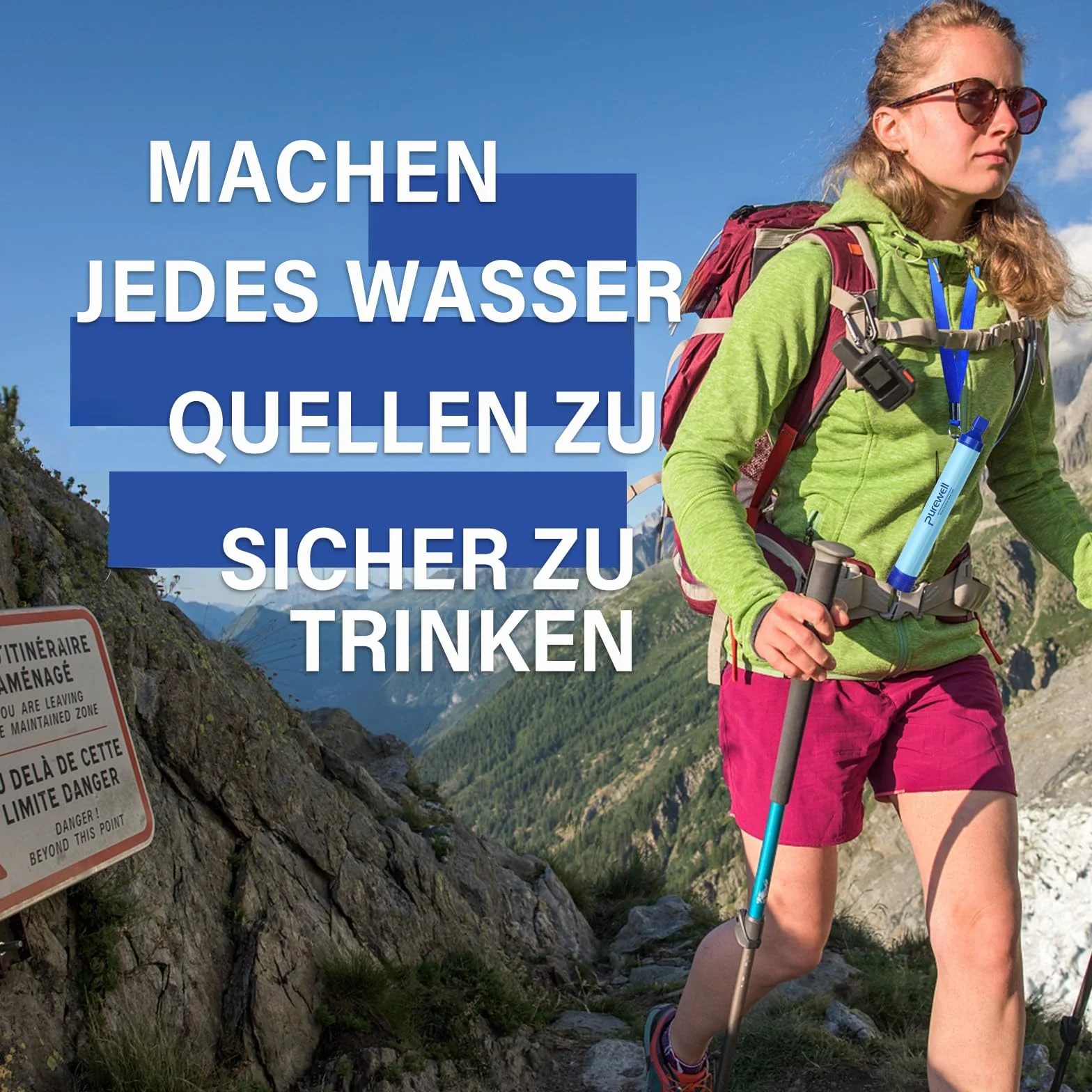 Purewell Outdoor filtr do wody, osobista filtracja wody, słomka, awaryjna survival gear, uzdatniacz wody na kemping, wędrówki, wspinaczkę, podróże z plecakiem