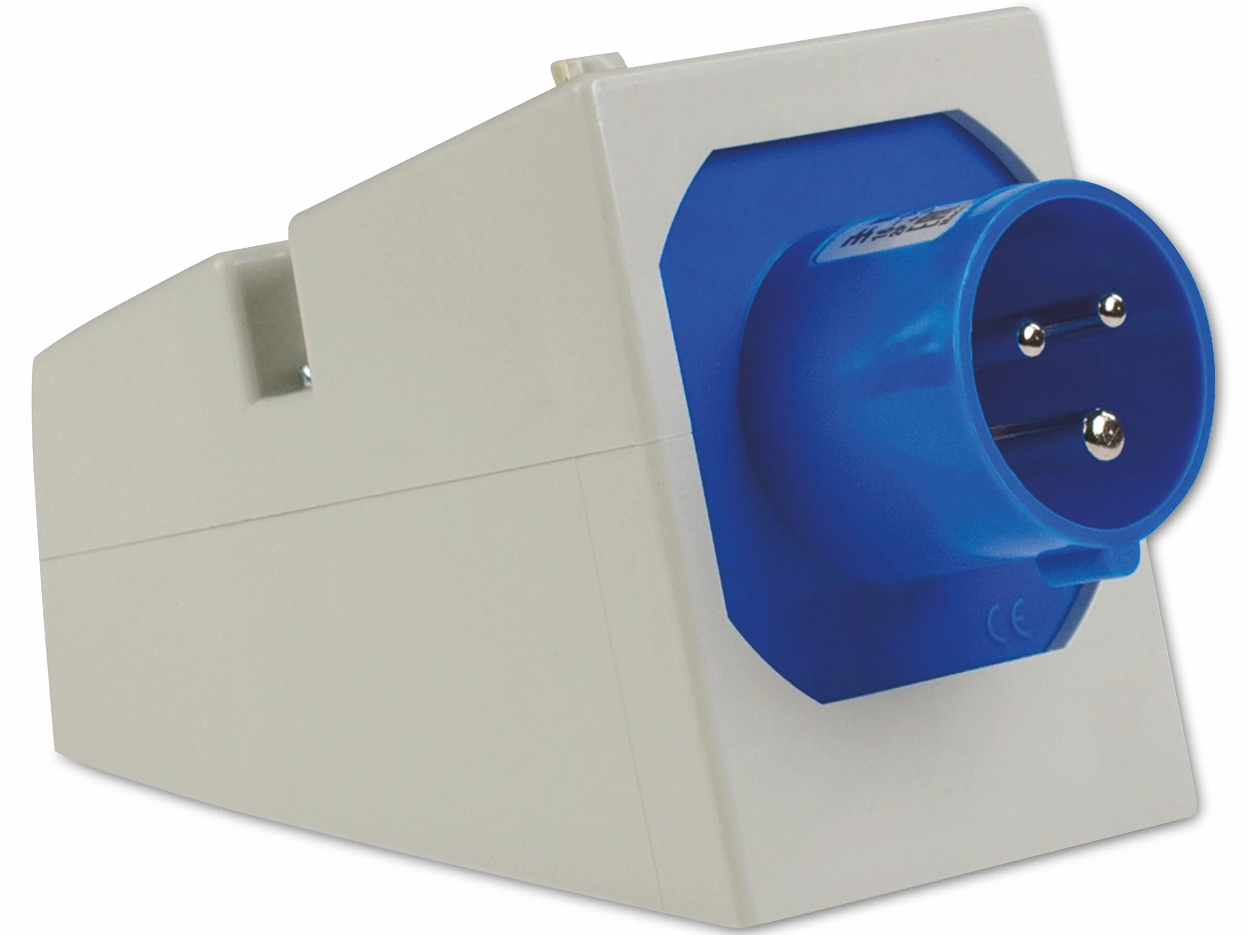 Schwabe 60473 CEE Wtyczka Do Ściany Caravan, 230V/16A/3-Pin/6H/IP4, Biały