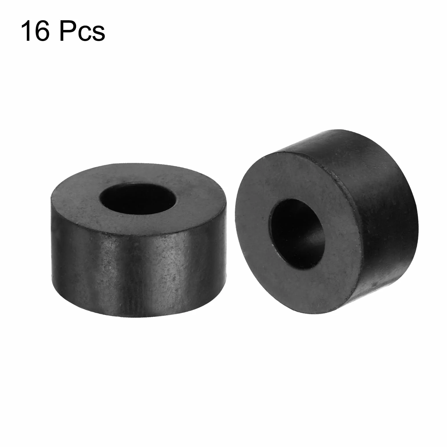 QUARKZMAN 16 szt. gumowych podkładek dystansowych o średnicy zewnętrznej 20 mm, średnicy wewnętrznej 8 mm, wysokości 10 mm, okrągłe podkładki antywibracyjne, tuleje gumowe, przelotki, grube podkładki
