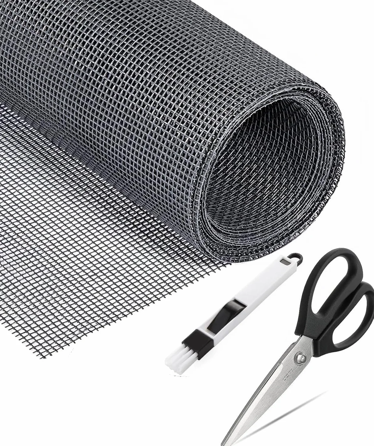 Moskitiera okienna z włókna szklanego 120 x 250 cm szara odporna na UV