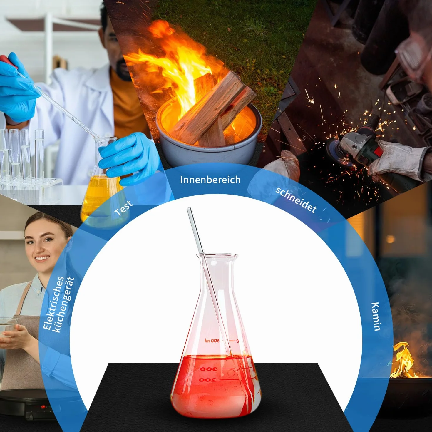 Ognioodporna podkładka 100 x 100 cm do 1400°C mata przeciwpożarowa do lutowania czarna