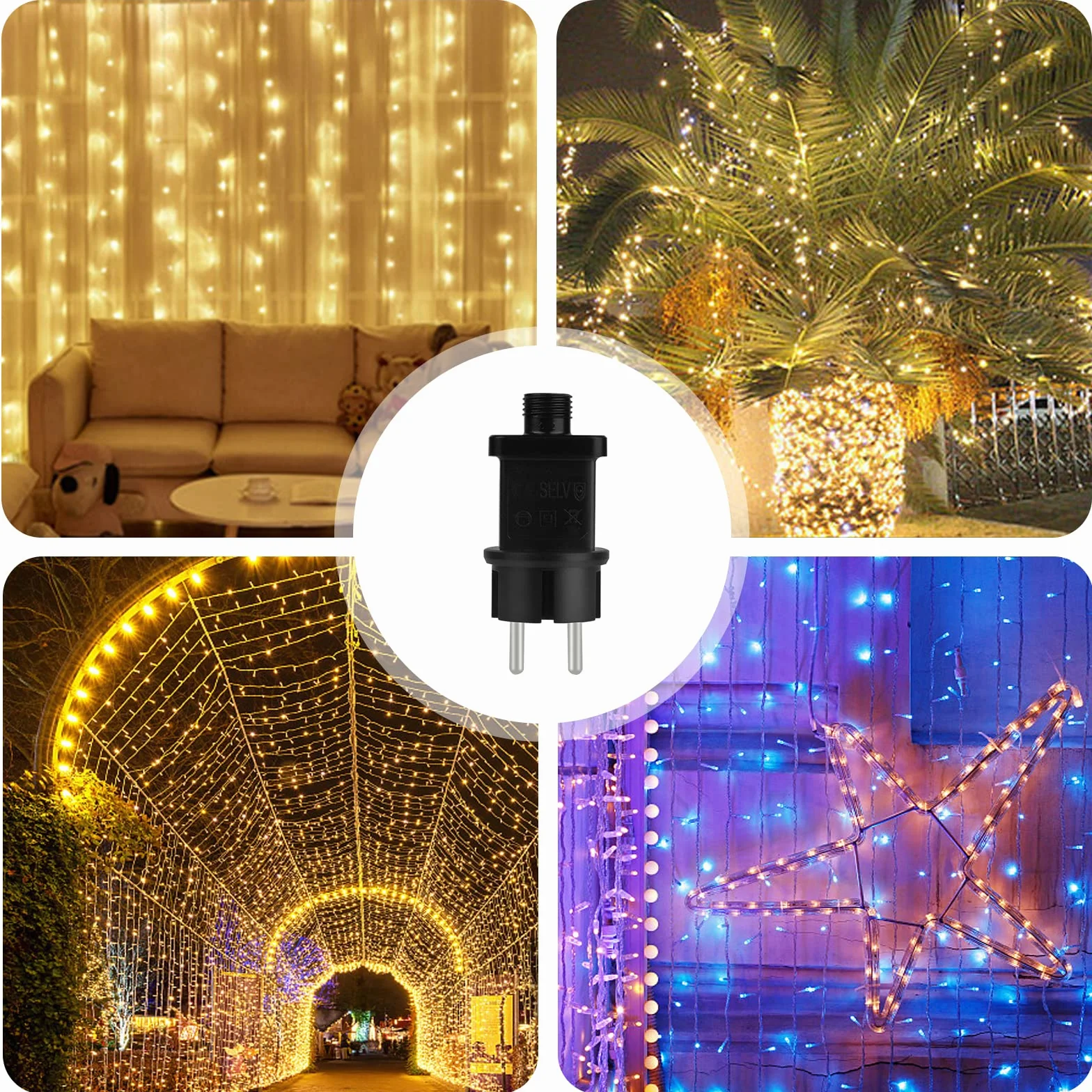 Zasilacz LED 31 V IP44 8 trybów pracy transformator do niskiego napięcia adapter oświetlenia bożonarodzeniowego
