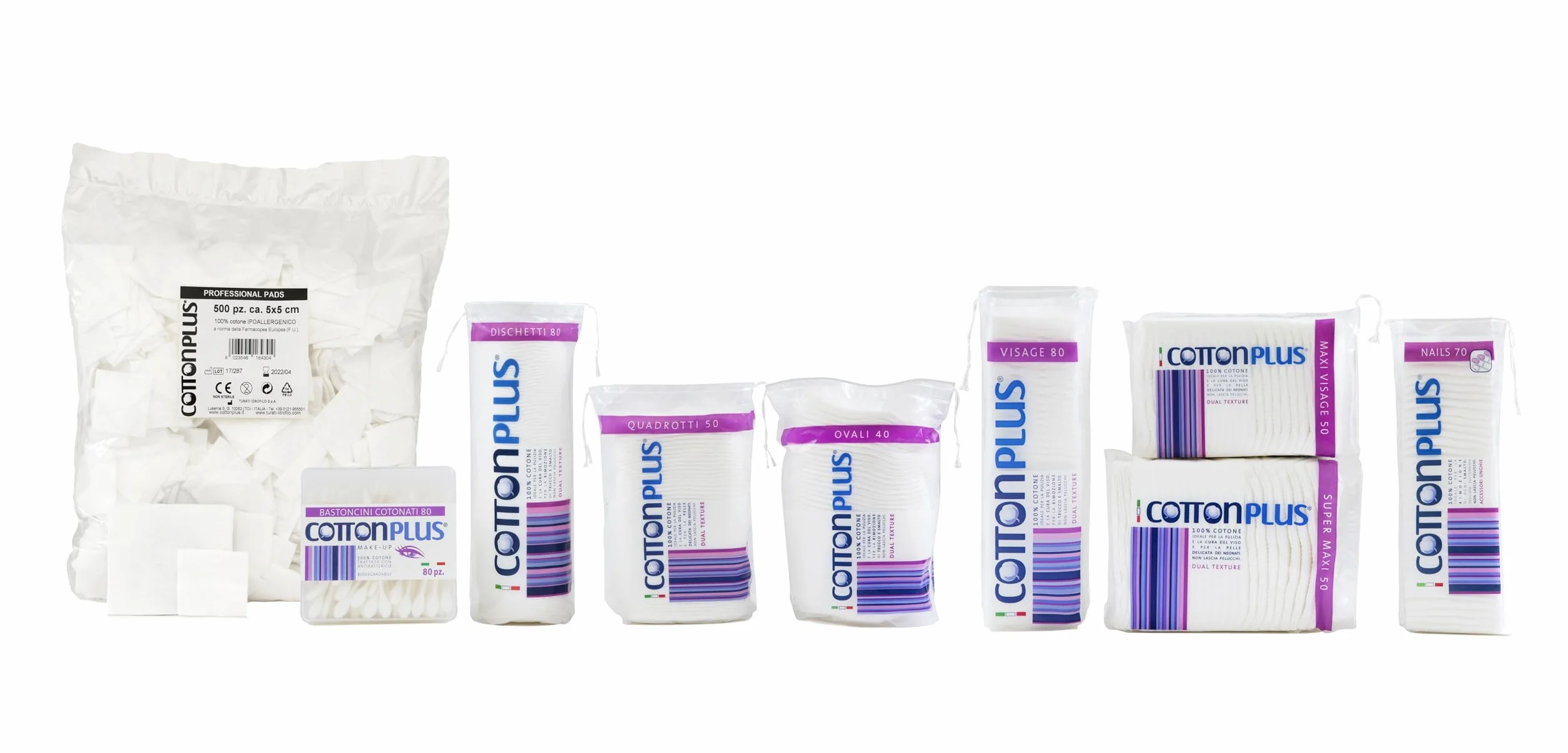 Bawełniane plus 120 szt. - LINIA BEAUTY / 100% CZYSTA BAWEŁNA/płatki do demakijażu do twarzy miękkie i trwałe