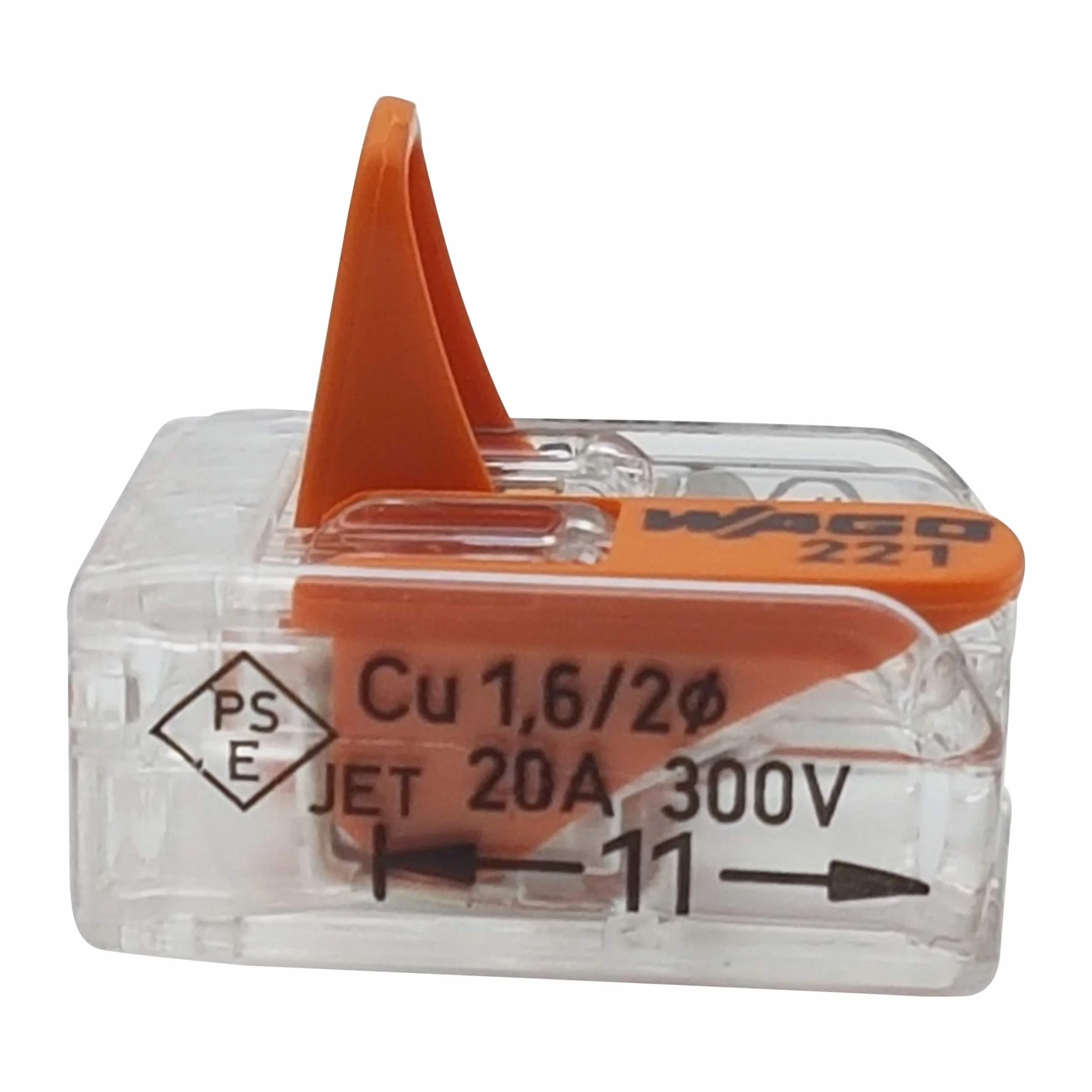 Wago 221-412 Zestaw 50 zacisków przyłączeniowych 2-żyłowych 0,2-4 mm²