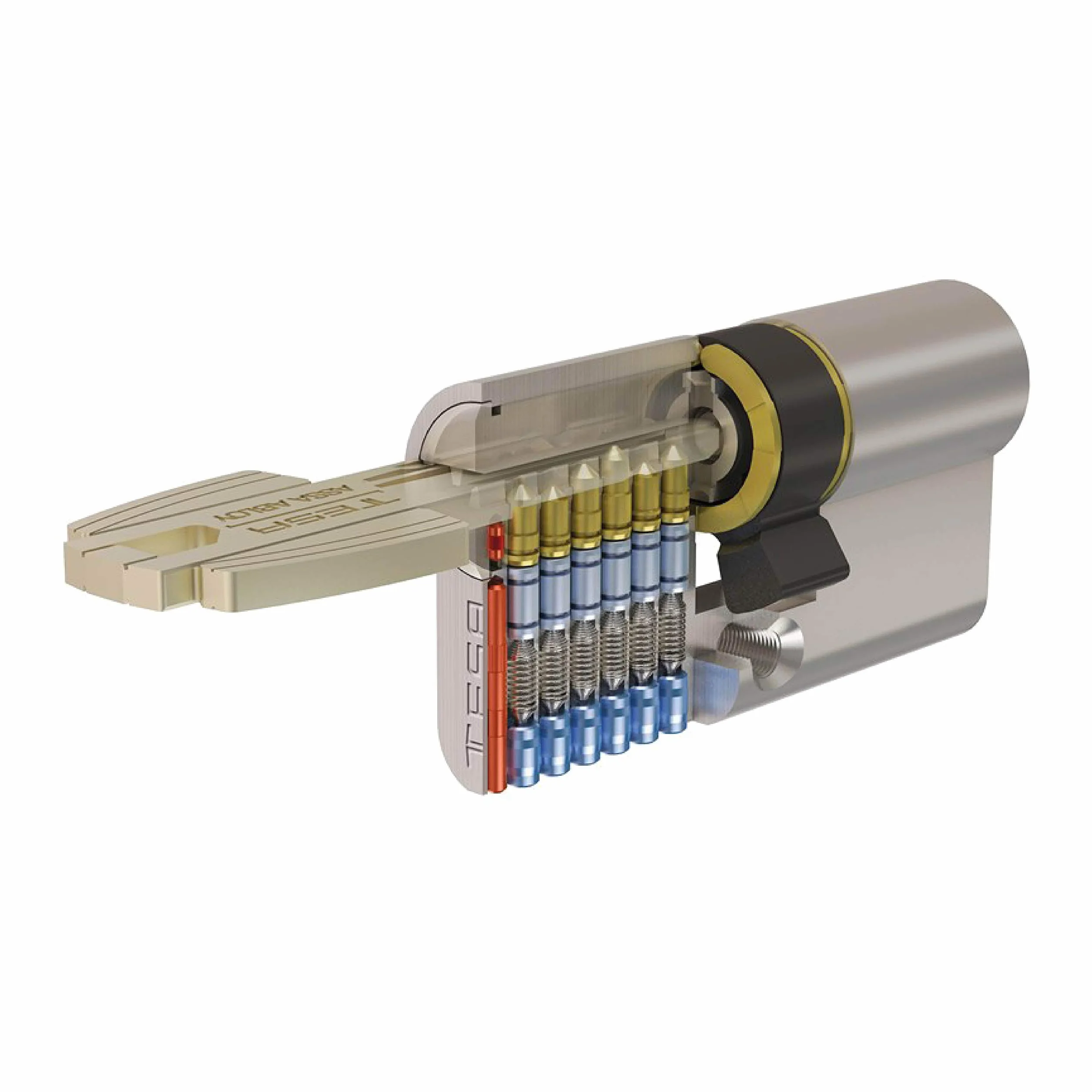 Tesa Assa Abloy T65D4550N T60 wkładka bezpieczeństwa europrofilowa 45x50 mm nikiel