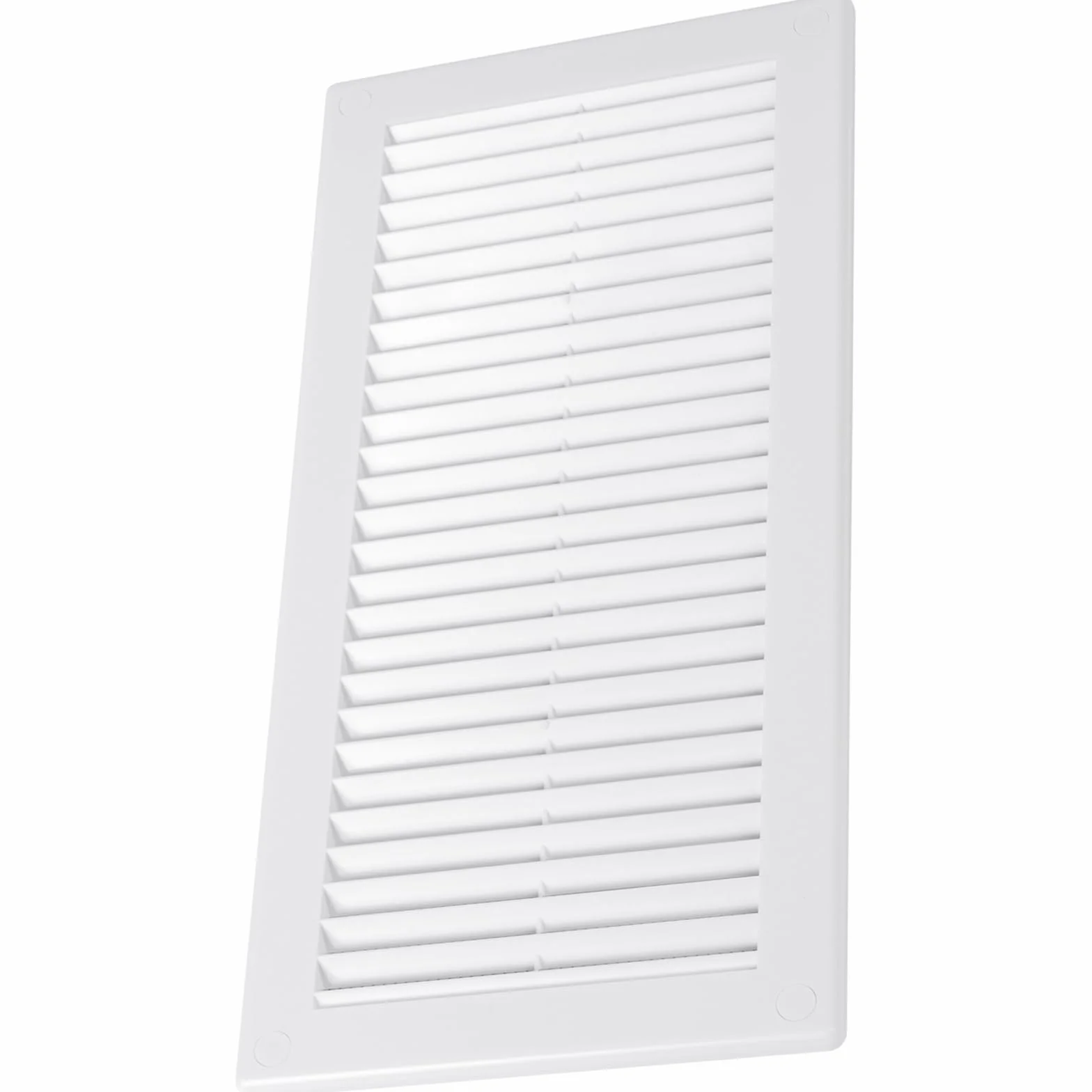 Vent Systems 310 x 150 mm Biała Osłona Wentylacyjna Płaska Prostokątna z Moskitierą Kratka Wentylacyjna HVAC