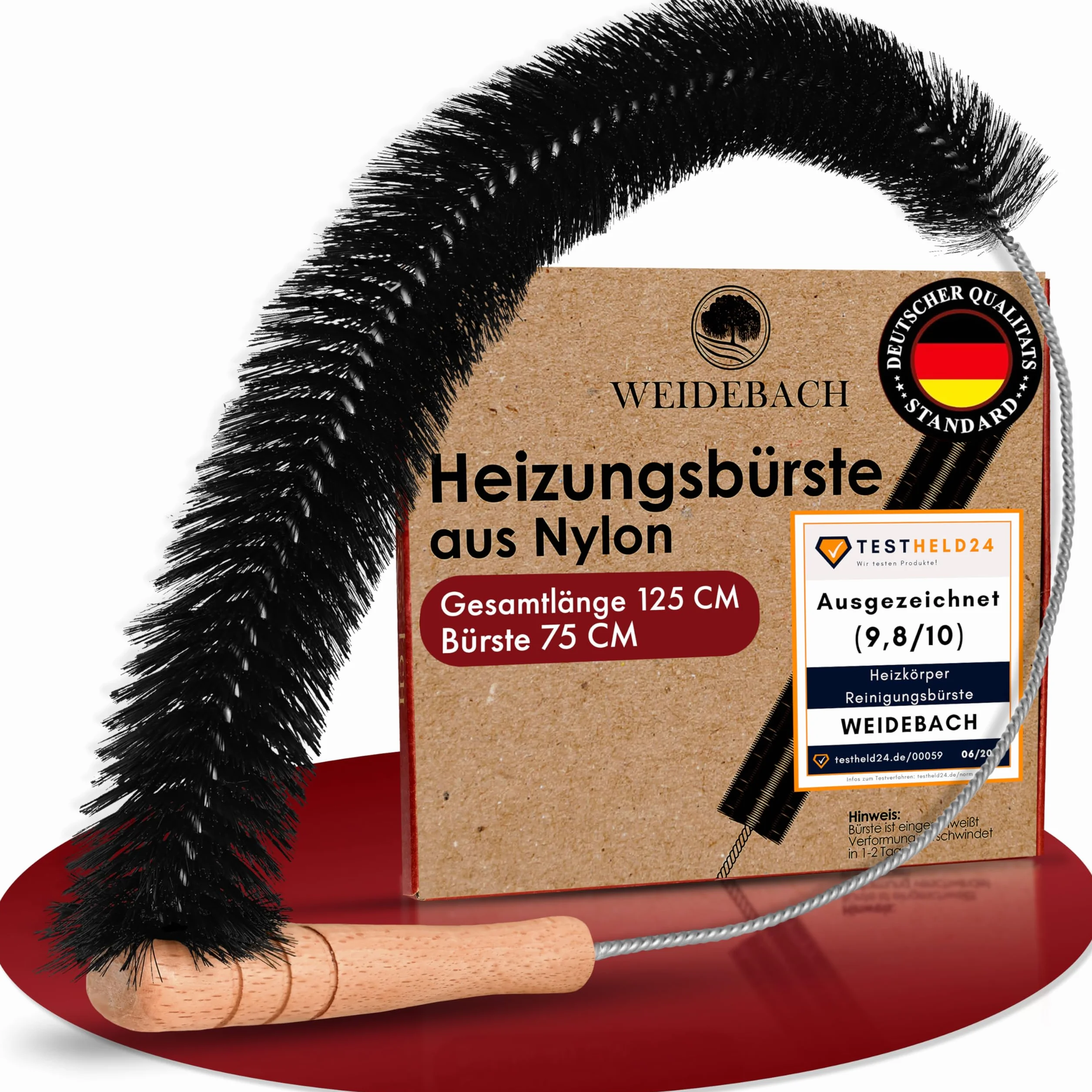 WEIDEBACH Szczotka do grzejników 125 cm nylonowa 75 cm bez sierści
